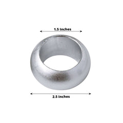 4 Pack Shiny Metallic Silver Acrylic Napkin Rings