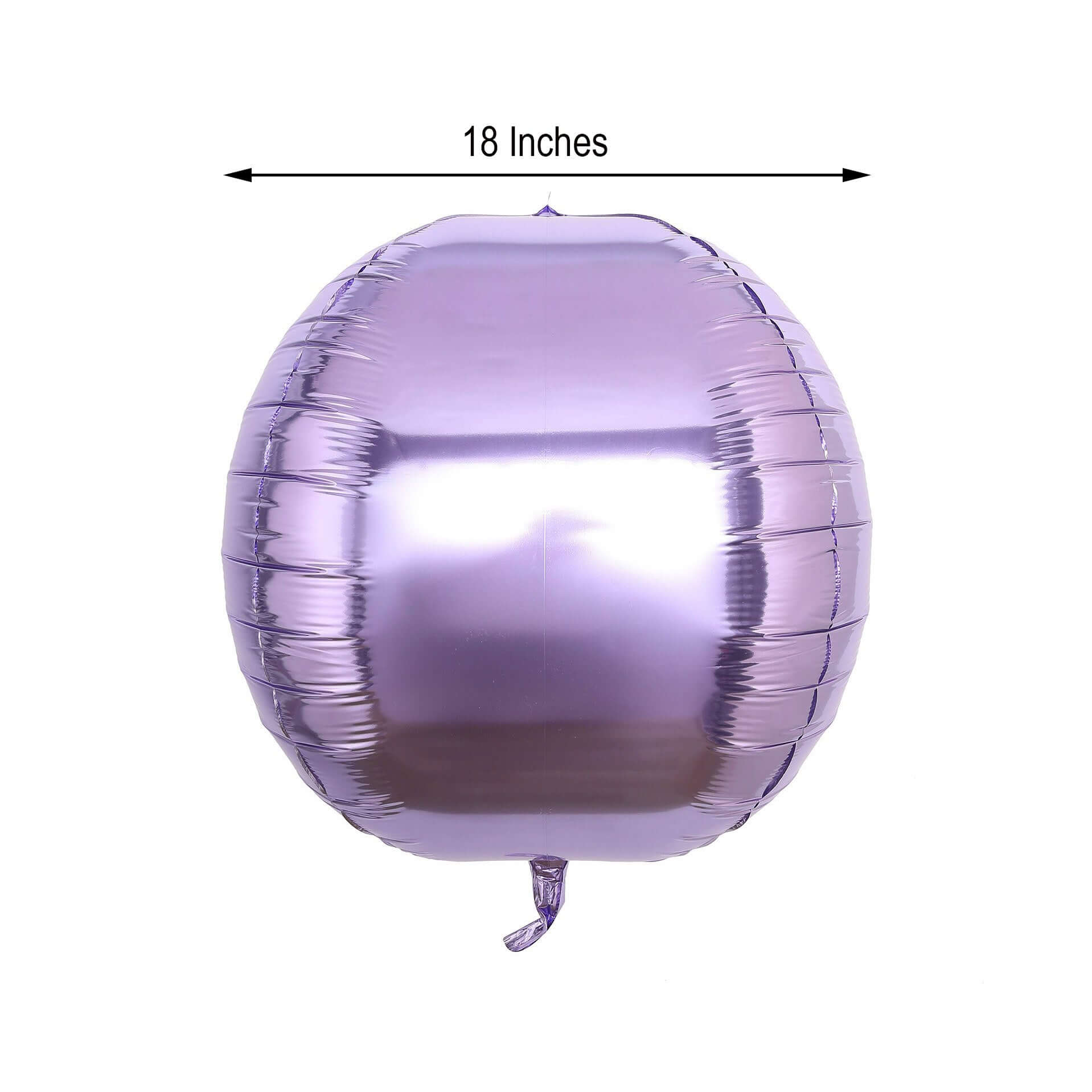 2 Pack 18" 4D Lavender Lilac Sphere Mylar Foil Helium or Air Balloons