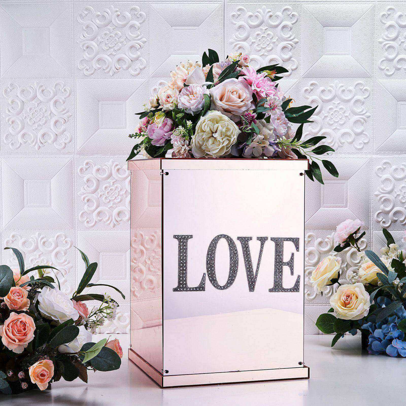 Decorative Rhinestone Alphabet "S" Letter Stickers, Glitter Adhesive Craft Letters Silver DIY Sparkle Embellishments 4"