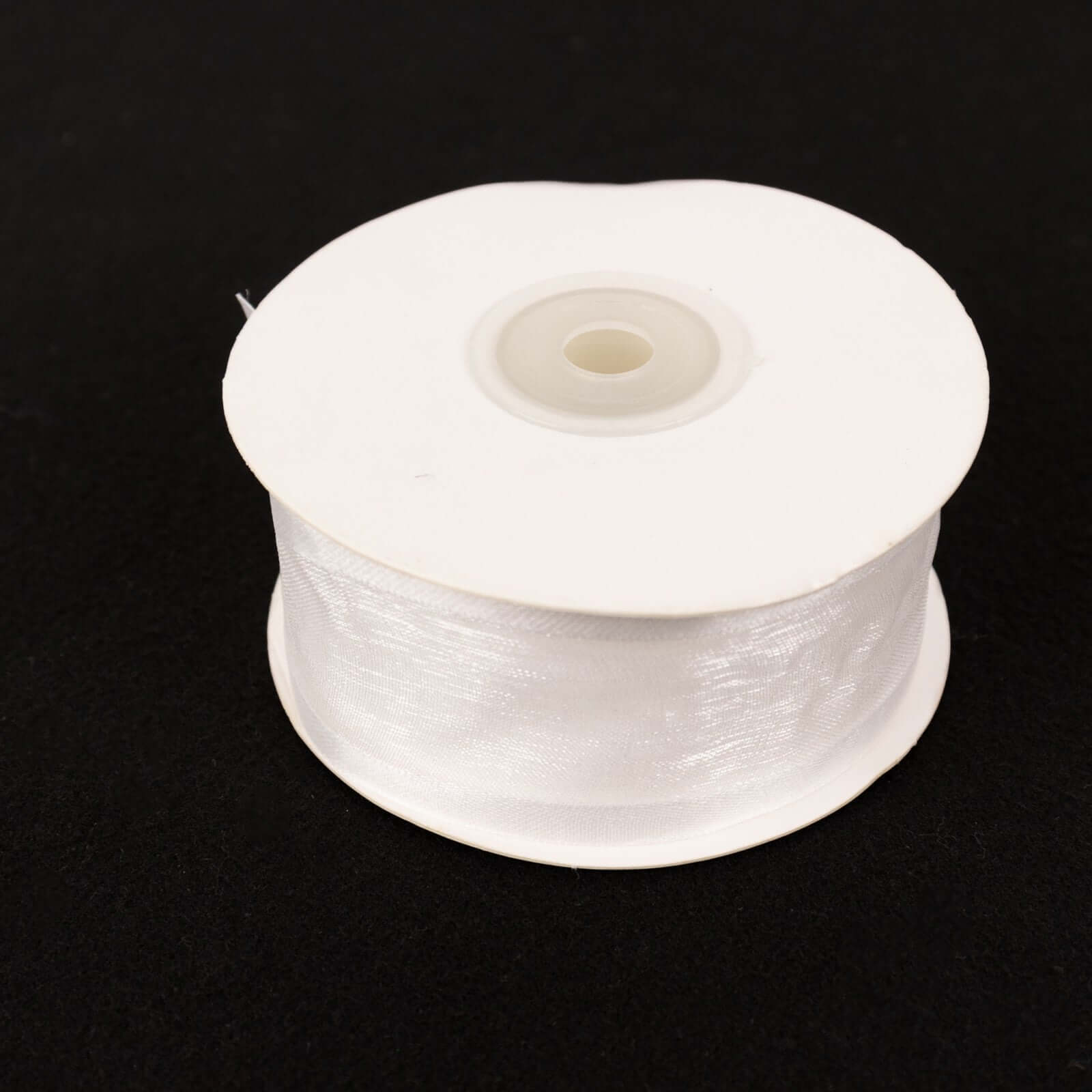 25 Yards 1.5" White Organza Ribbon With Satin Edges