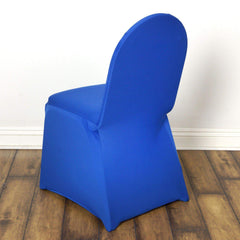 Spandex Chair Cover for Banquet Chairs Royal Blue - Stretch 160GSM Fabric with Slip-On Slipcover