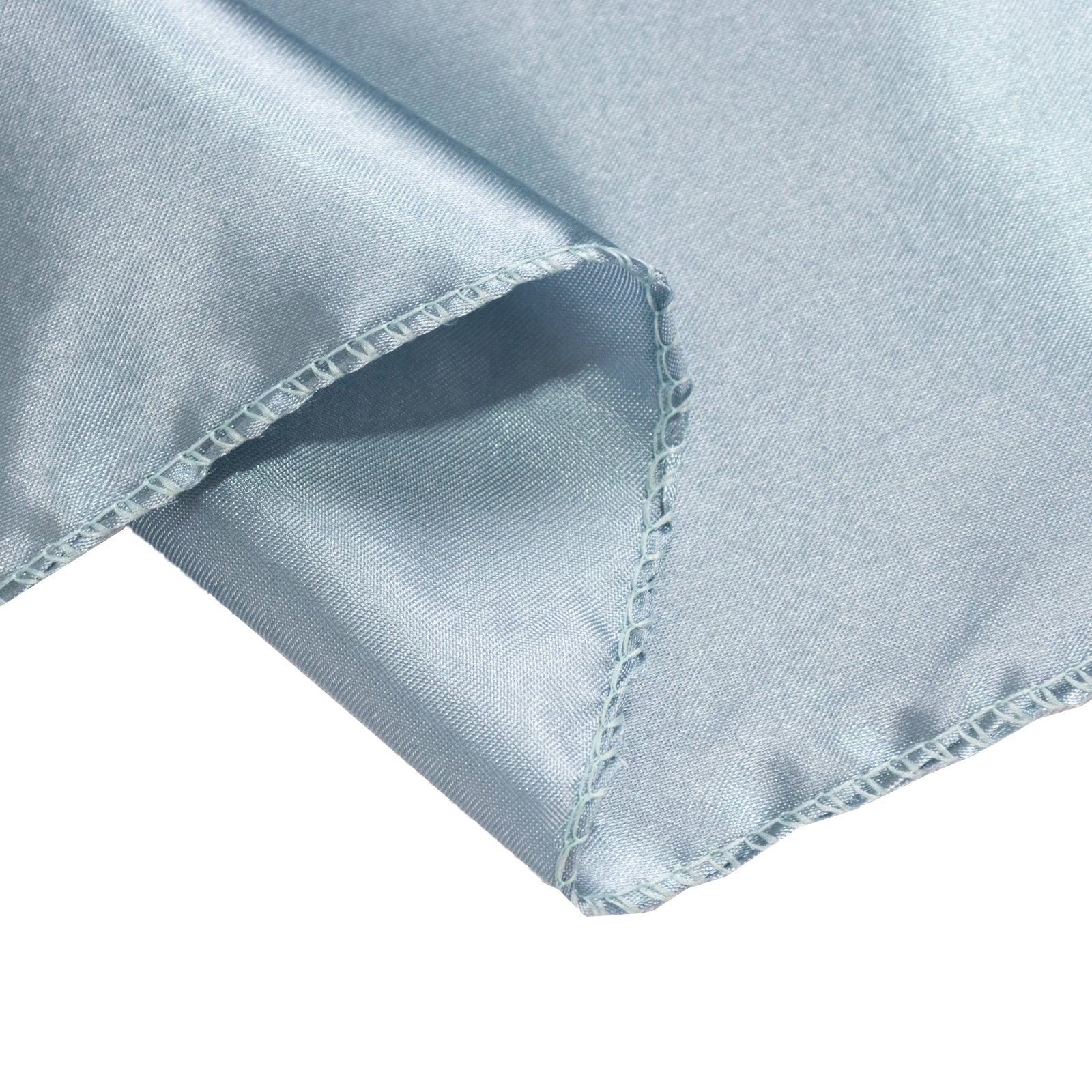 Satin 90"x90" Table Overlay Square Tablecloth Dusty Blue - Smooth Finish Table Topper