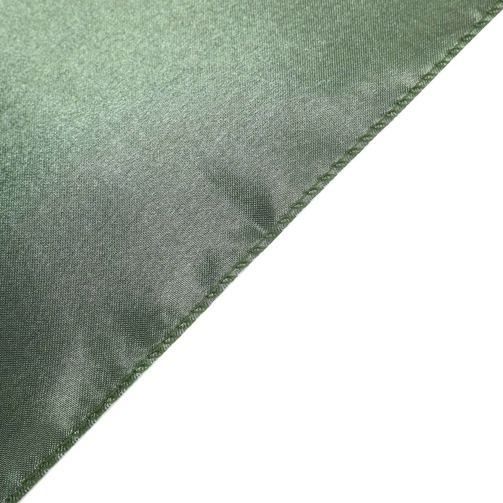 5 Pack Satin Chair Sashes Dusty Sage Green - Durable Chair Bows with Shiny Finish 6"x106"