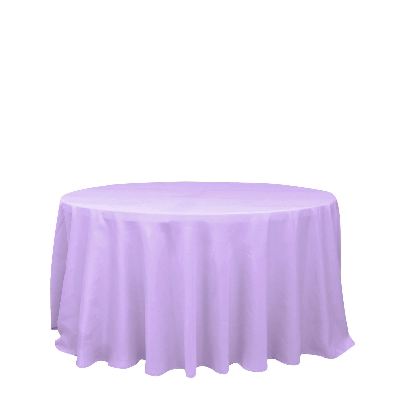 Polyester 132" Round Tablecloth Lavender Lilac - Seamless Chic Table Cover