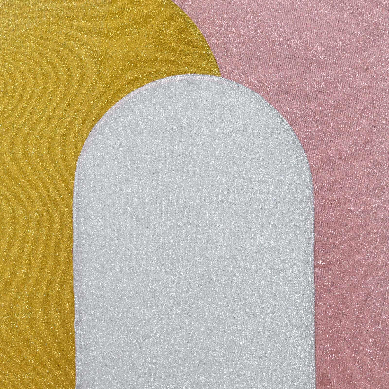 5ft Silver Shimmer Tinsel Spandex Chiara Backdrop Stand Cover For Fitted Round Top Wedding Arch