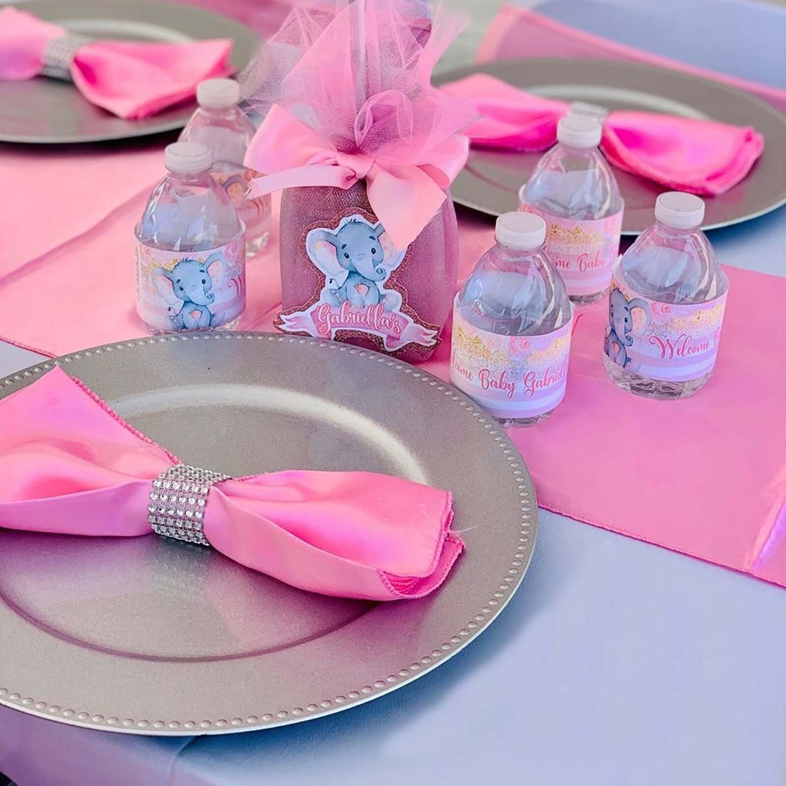 6-Pack Acrylic Round Charger Plates 13" in Silver with Beaded Rim, Dinner Charger Event Tabletop Decor