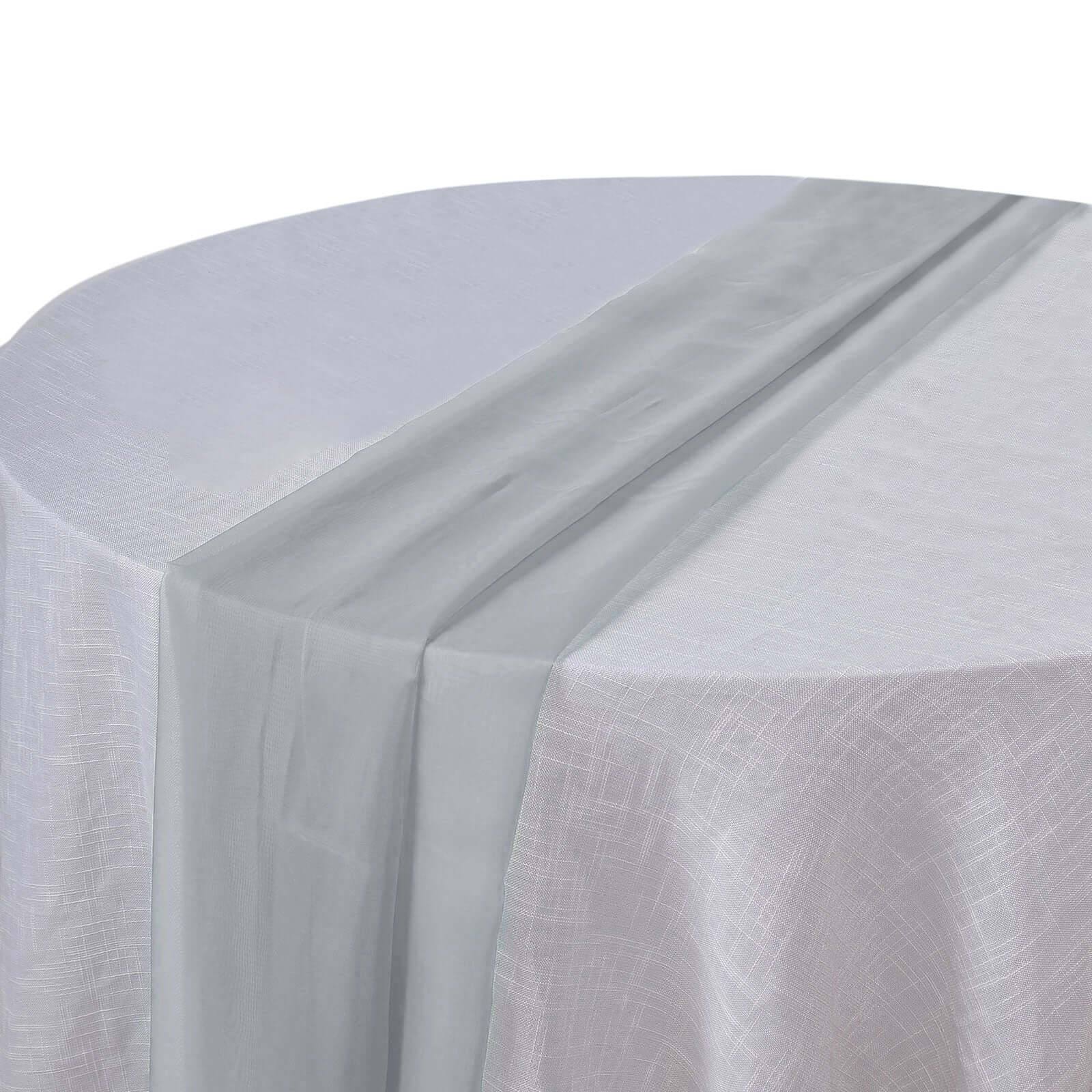 Chiffon 6ft Table Runner Silver - Flowy & Lightweight Table Decor
