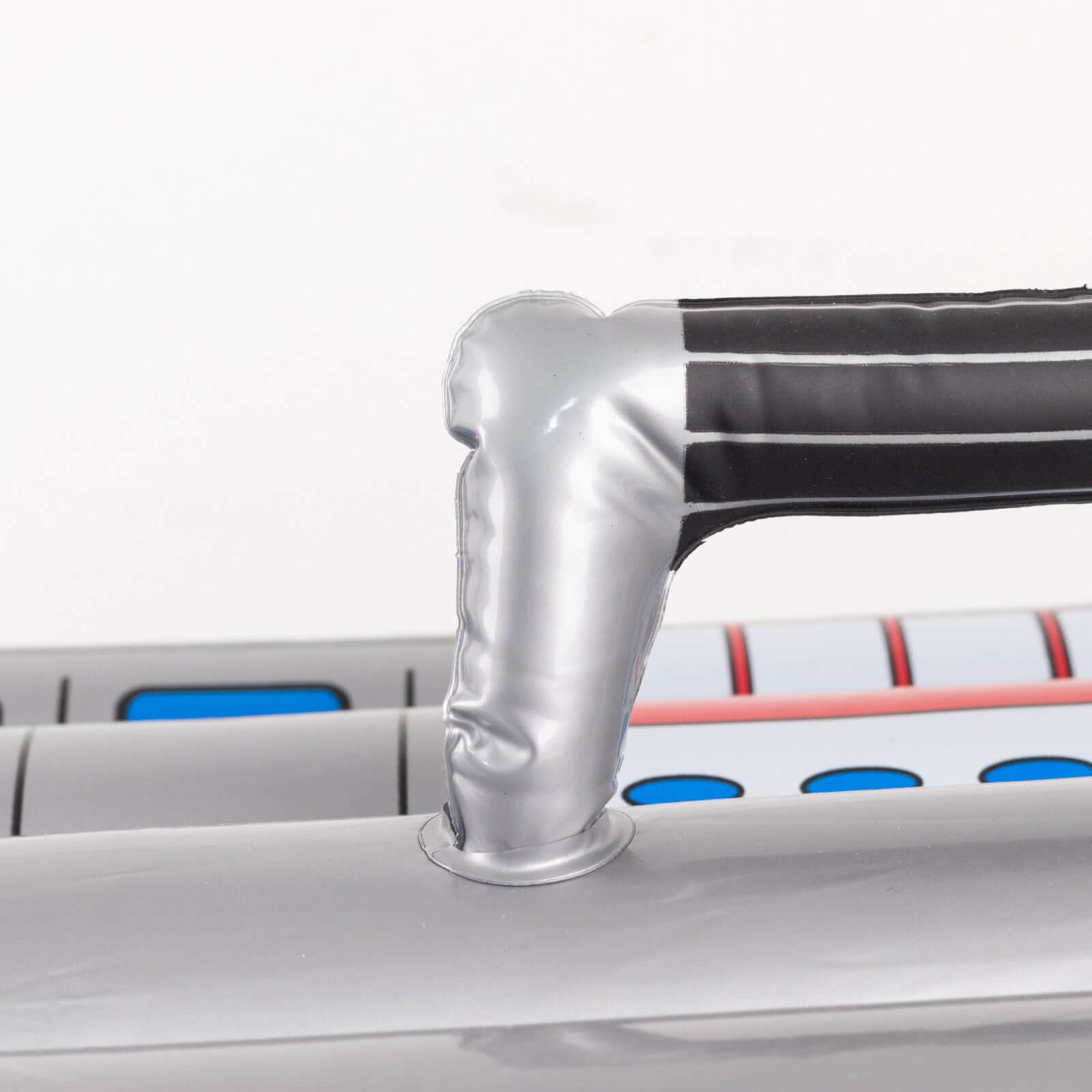 Silver Inflatable Ice Beverage Cooler with 80's Boom Box Design - Party Drink Container for Pool Events 24"x12"