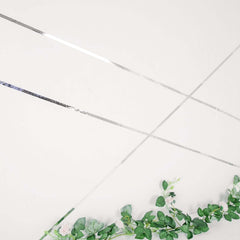 100 Yds 3/8" Silver Metallic Film Tape Adhesive, DIY Floral Wrap Craft Decor Tape - Polyester with Acrylic