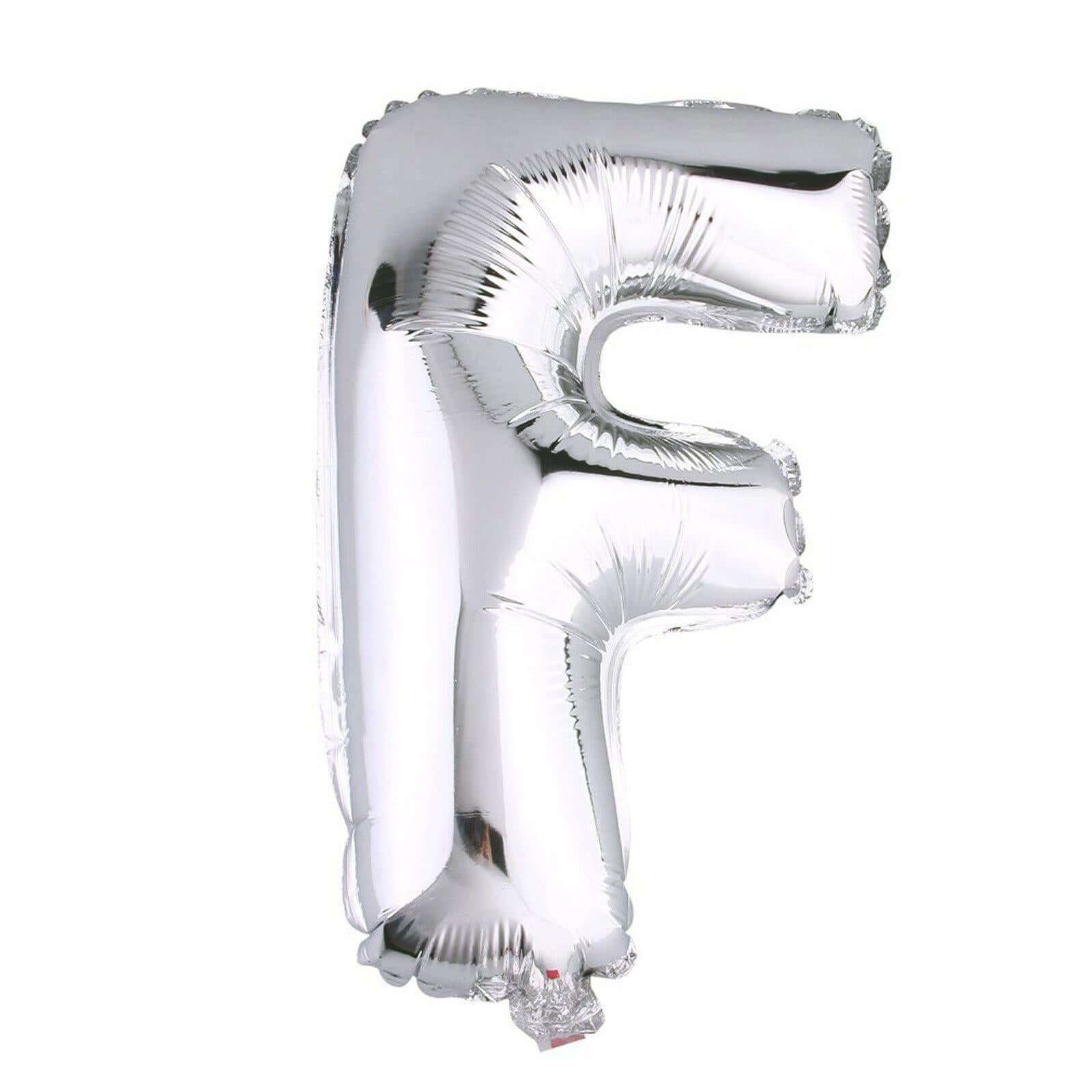 35" Silver Letter and Number Balloons, Metallic Mylar Foil Helium Air Balloons
