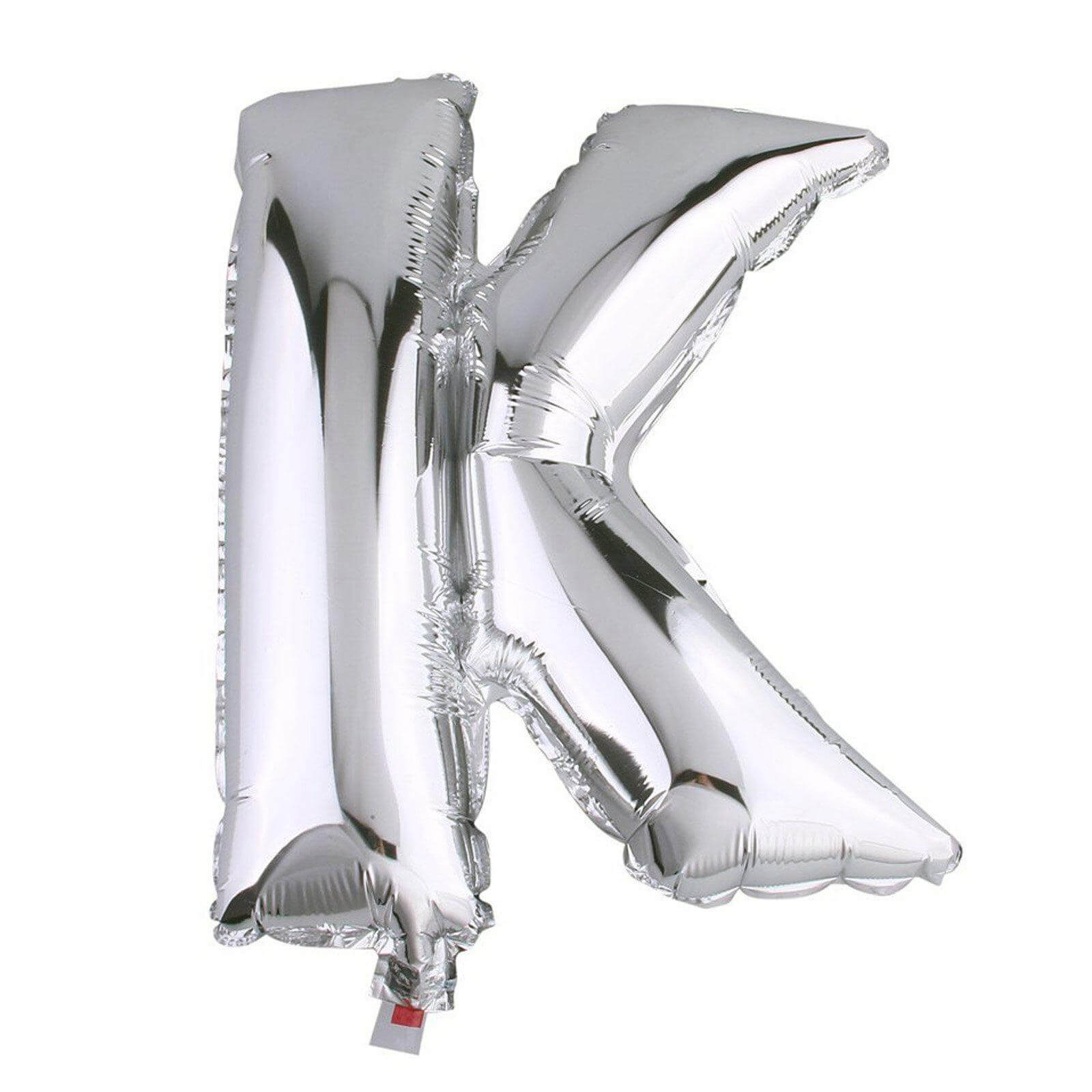 35" Silver Letter and Number Balloons, Metallic Mylar Foil Helium Air Balloons