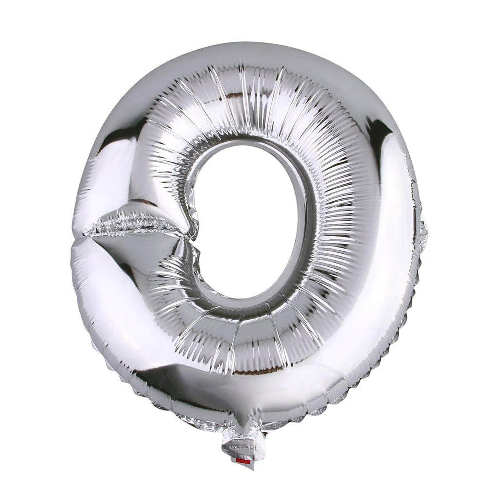 35" Silver Letter and Number Balloons, Metallic Mylar Foil Helium Air Balloons
