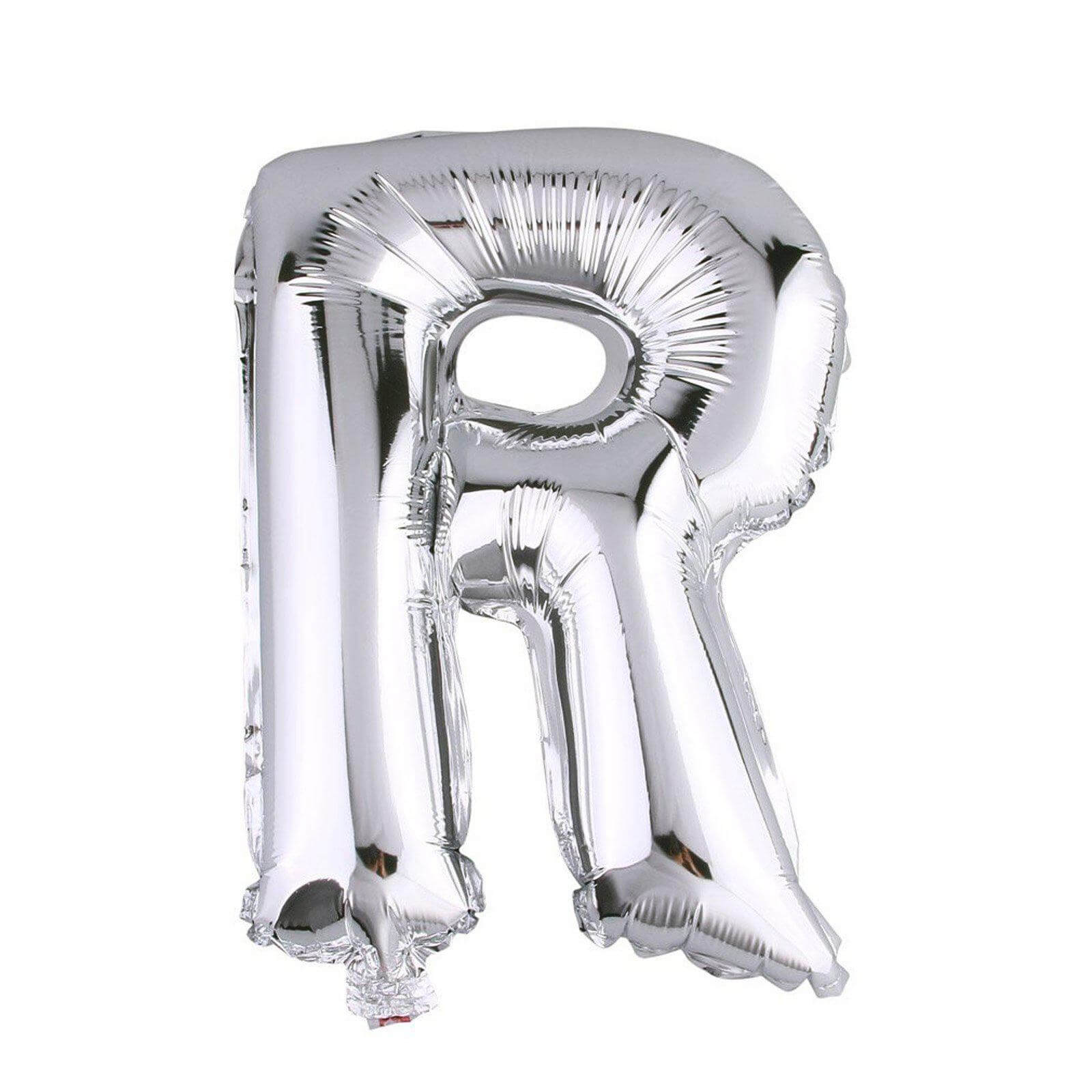 35" Silver Letter and Number Balloons, Metallic Mylar Foil Helium Air Balloons