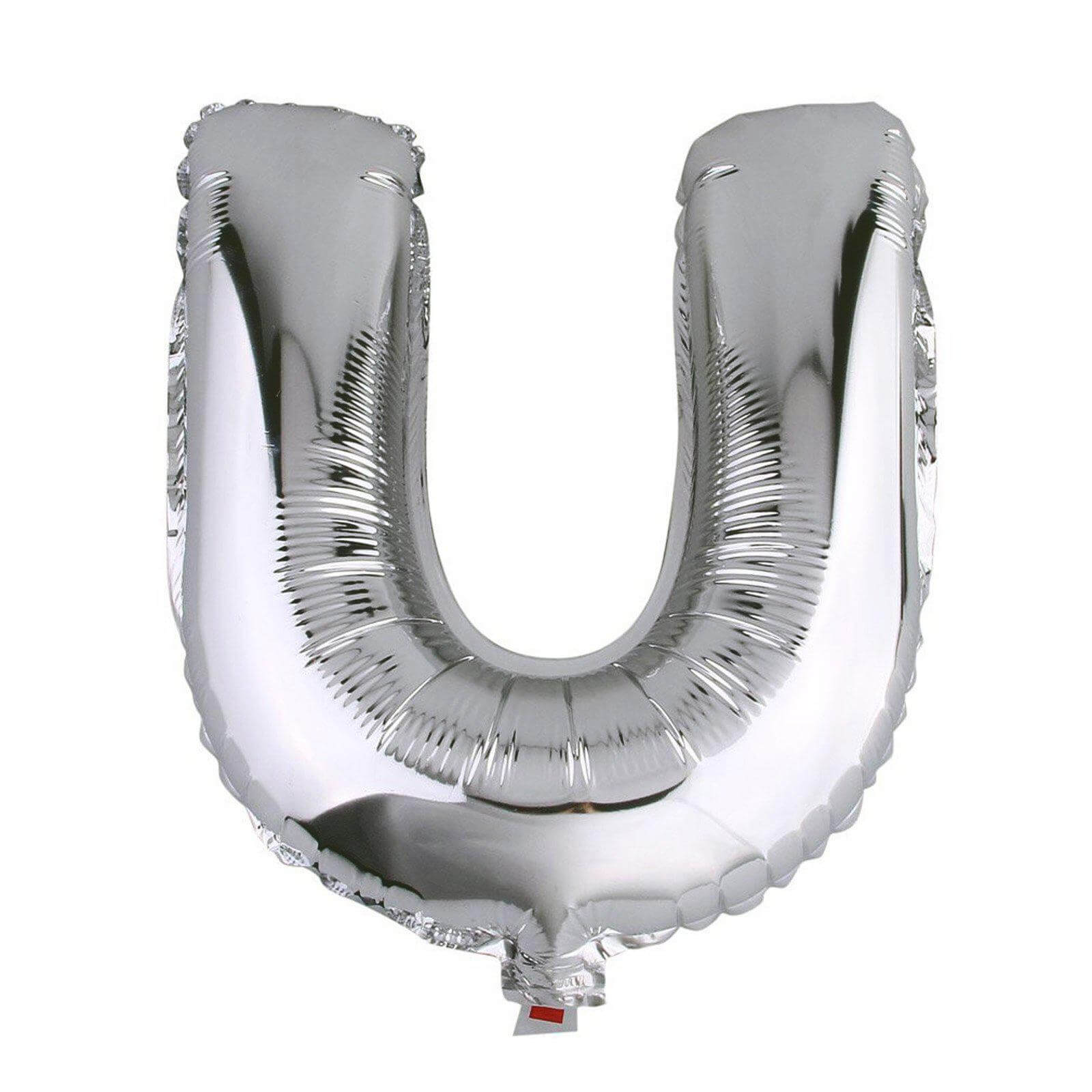 35" Silver Letter and Number Balloons, Metallic Mylar Foil Helium Air Balloons