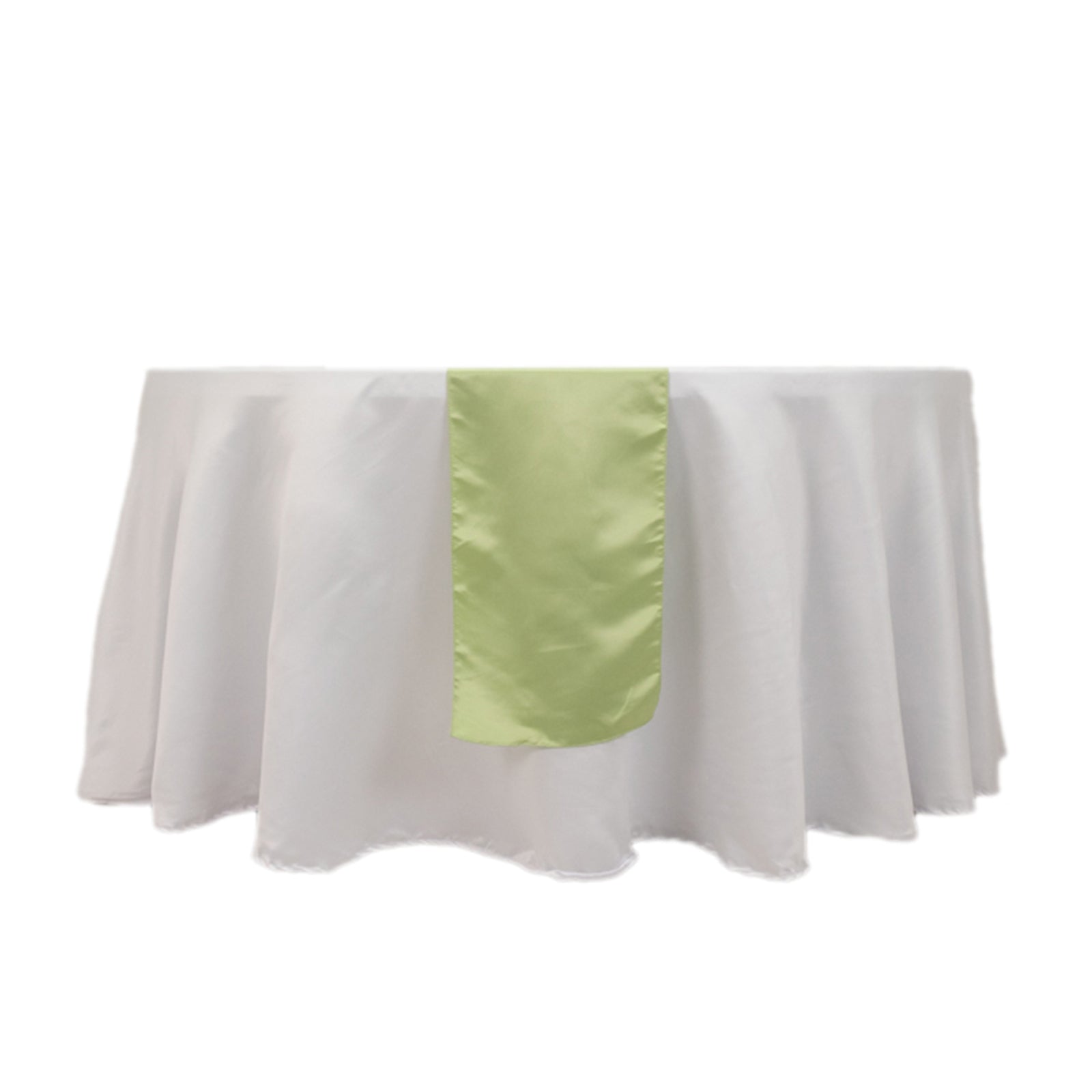 Lamour Satin 12"x108" Table Runner Sage Green - Smooth & Lustrous Finish
