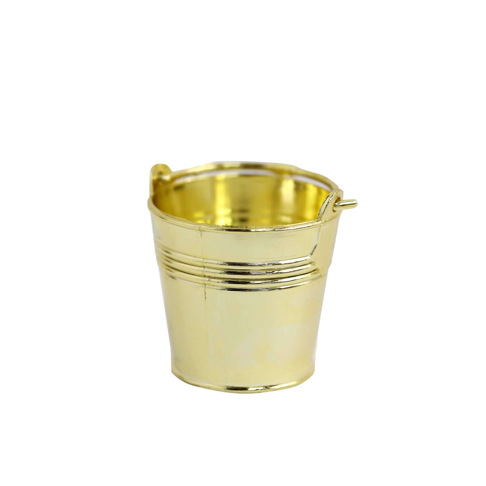 12 Pack 2" Gold Mini Planter Treat Party Favor Boxes, Small Pail Bucket Candy Container Gift Boxes