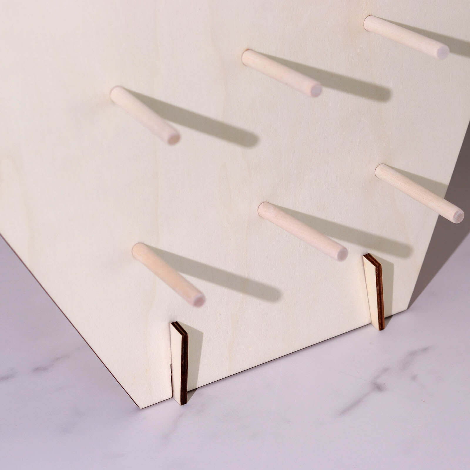 Wooden Hexagon Donut Wall Stand - Space Saving Detachable Rustic Chic Doughnut Pegboard Dessert Display Pretzel Bagel Holder 13"