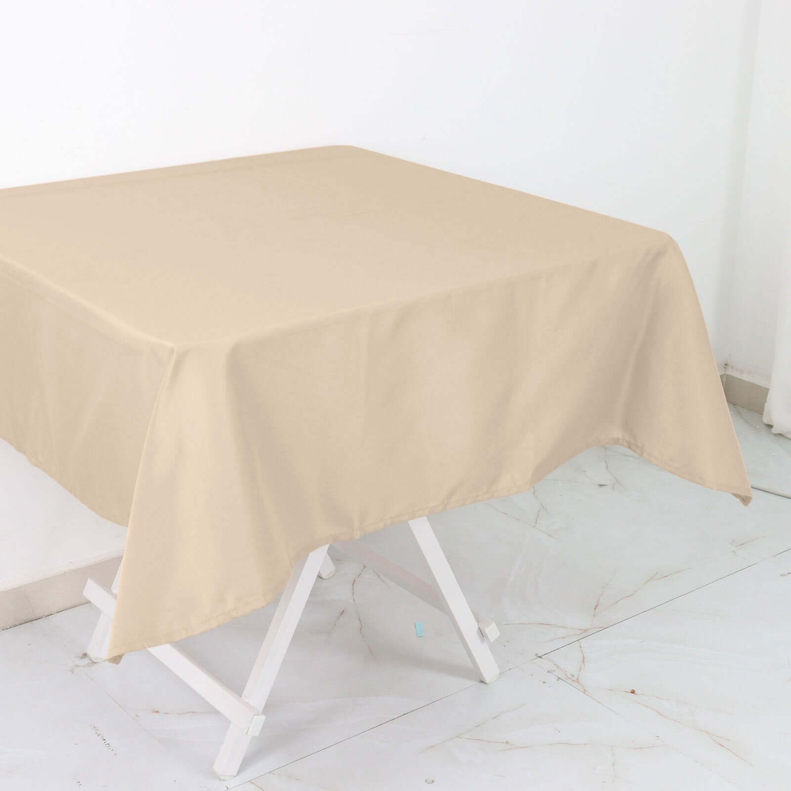 Polyester Square 54"x54" Tablecloth Nude - Wrinkle-Resistant & Durable Table Cover