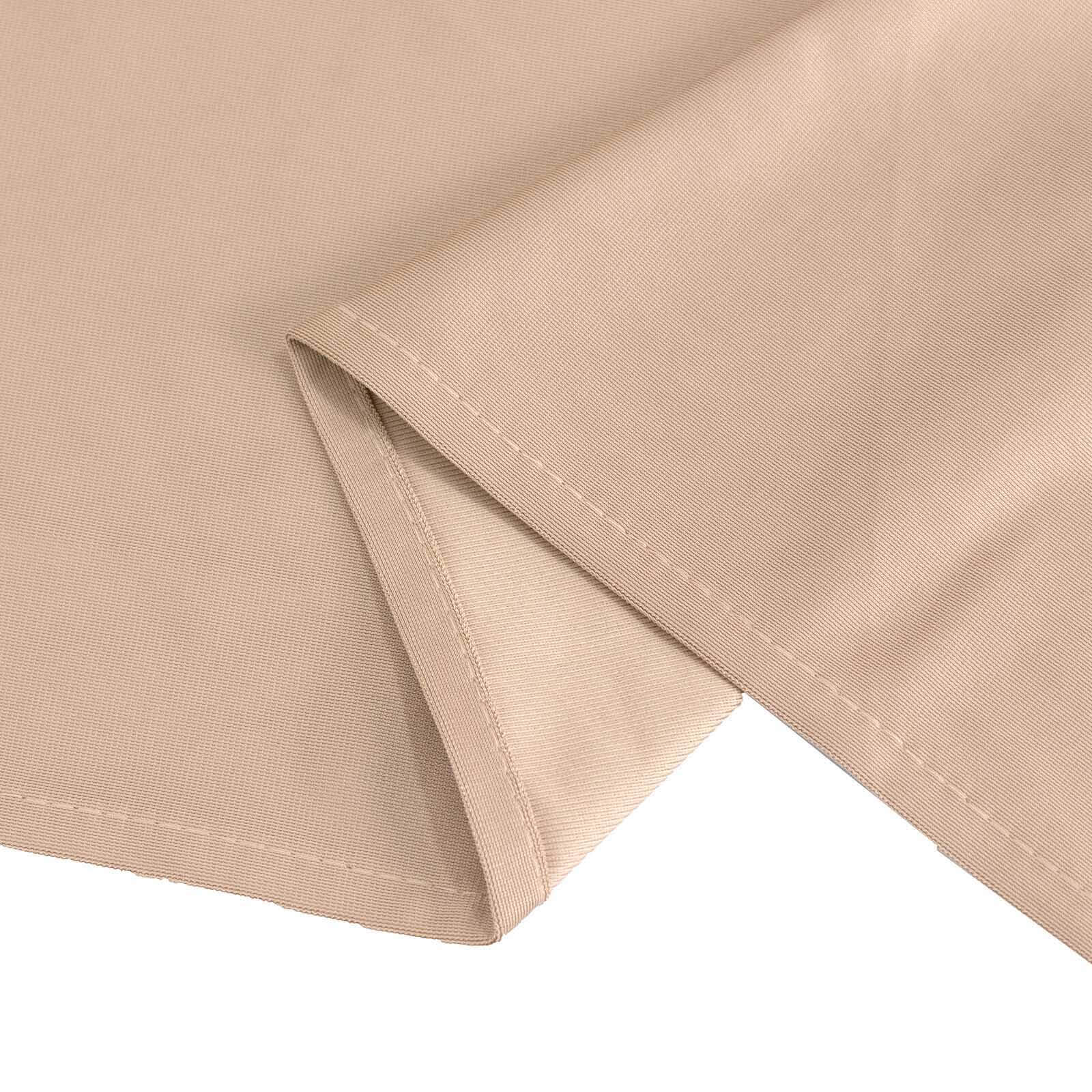 Scuba Rectangular 90"x156" Tablecloth Nude - Wrinkle Free, Stain Resistant & Seamless Table Cover