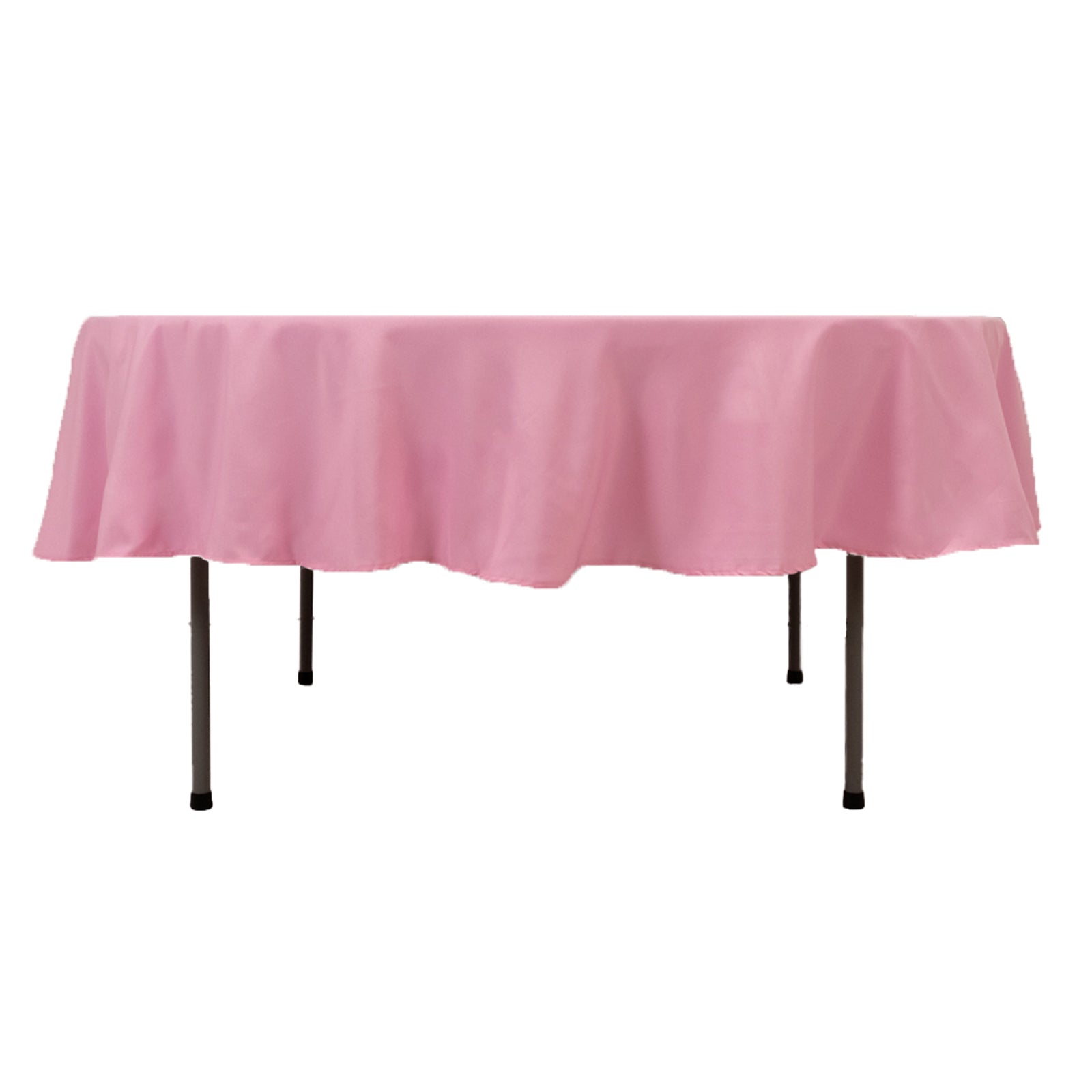 Premium Polyester 90" Round Tablecloth Pink - Stain and Wrinkle-Resistant Design with 220GSM Thickness Table Cover