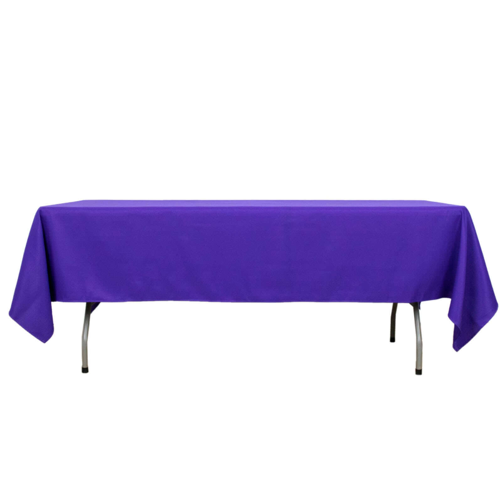 Premium Polyester 60"x102" Rectangle Tablecloth Purple - Durable 220GSM Wrinkle-Resistant Table Cover
