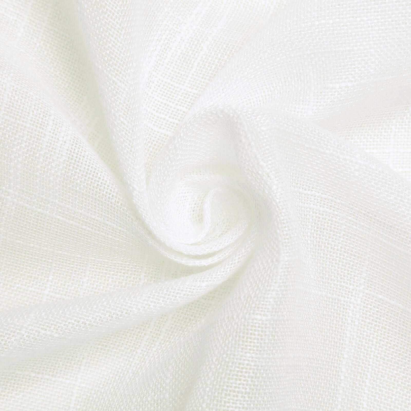 Faux Linen 60"x126" Rectangular Tablecloth White - Slubby Textured & Wrinkle Resistant for Weddings and Special Events