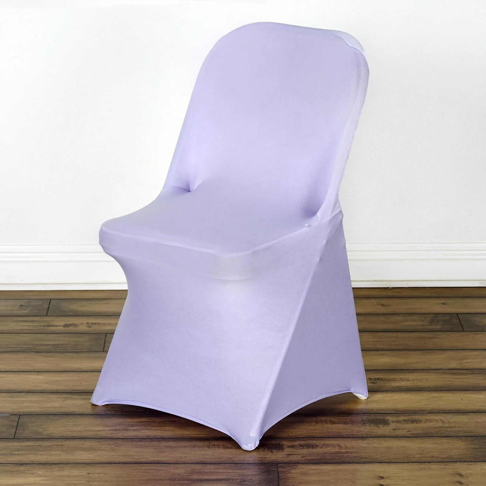 10 Pack Stretch Spandex Chair Covers Lavender Lilac for Folding Chairs - Durable 160GSM Fitted Slipcovers