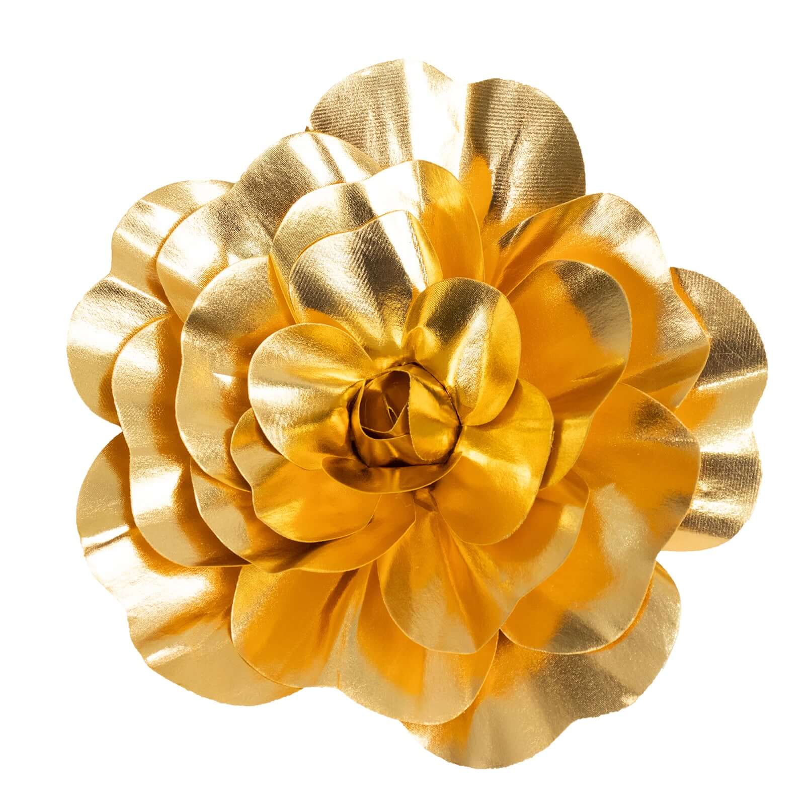 4 Pack 16" Large Metallic Gold Real Touch Artificial Foam DIY Craft Roses