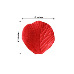 500-Pack Rose Petals Round Design Red Silk Confetti - Decorative Scatters for Tables and Floors