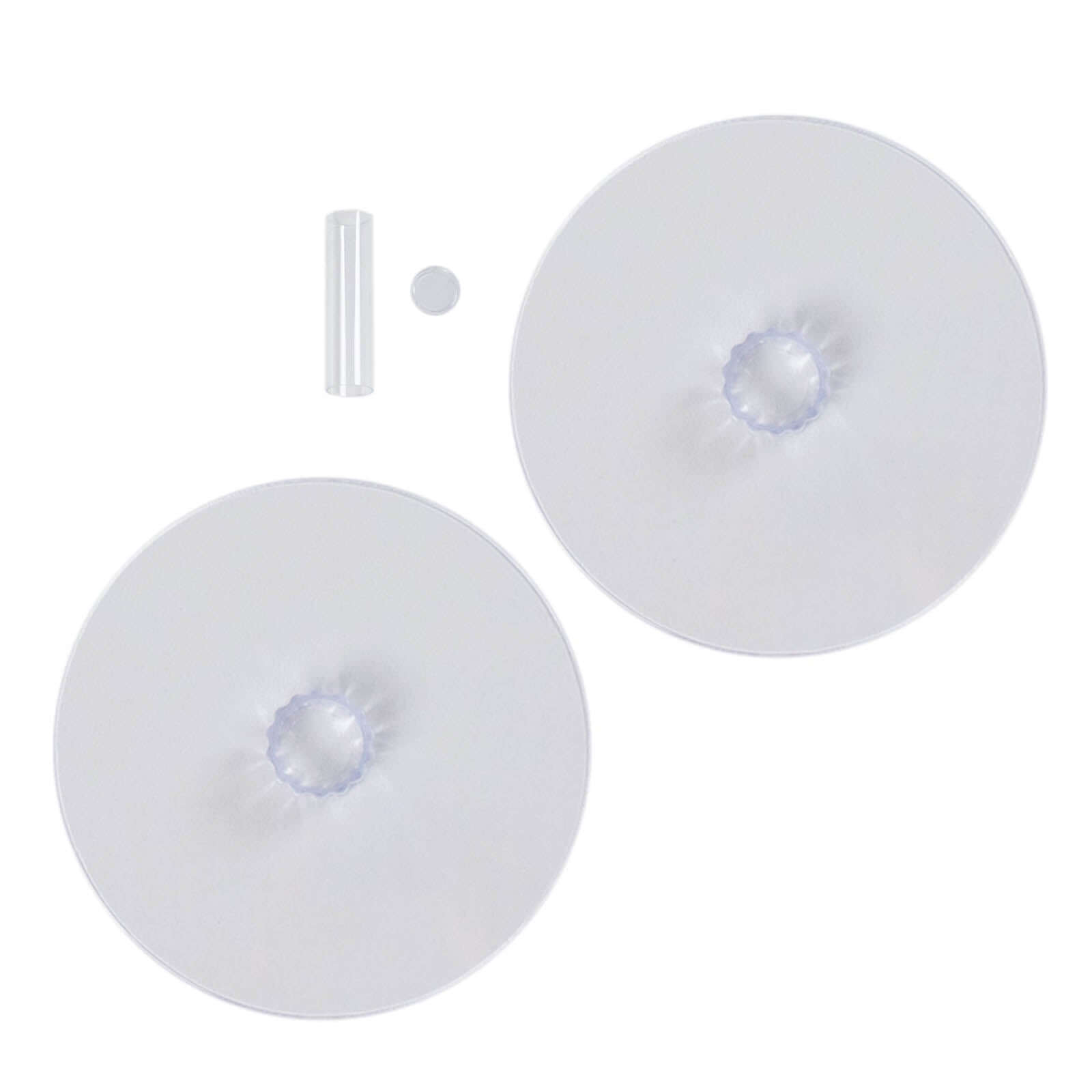 2-Tier Acrylic Round Cake Stand Set Clear - Chic Versatile Cupcake Holder Dessert Display Pedestal for Wedding Buffet & Catering Displays 18"