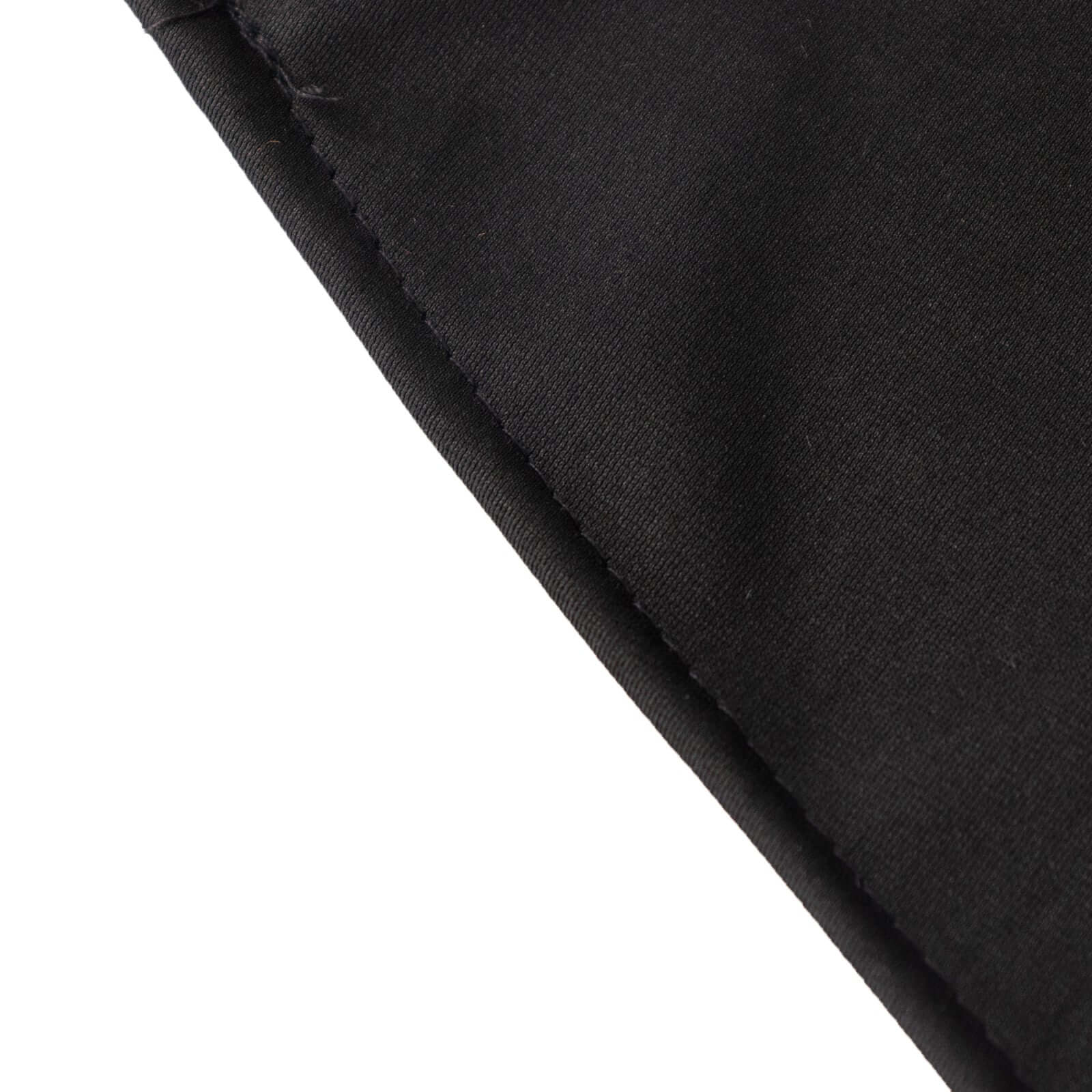 Scuba Round 108" Tablecloth Black - Wrinkle Free & Stain Resistant Table Cover for Exquisite Events
