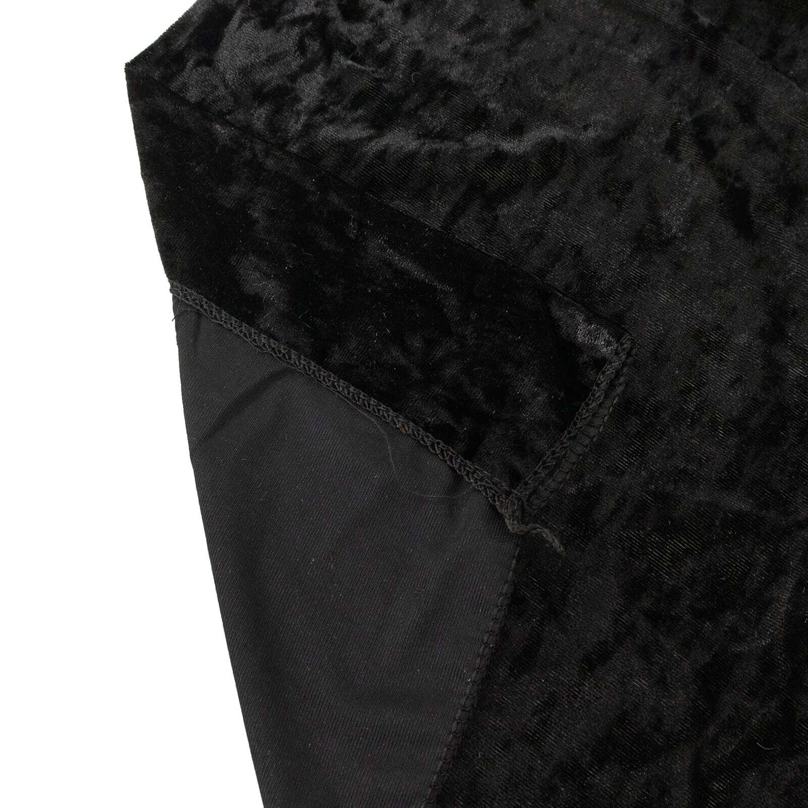 Black Crushed Velvet Backdrop Curtain – 8ft x 8ft Event Drape with Rod Pocket, Privacy Panel for Photo Booths & Events