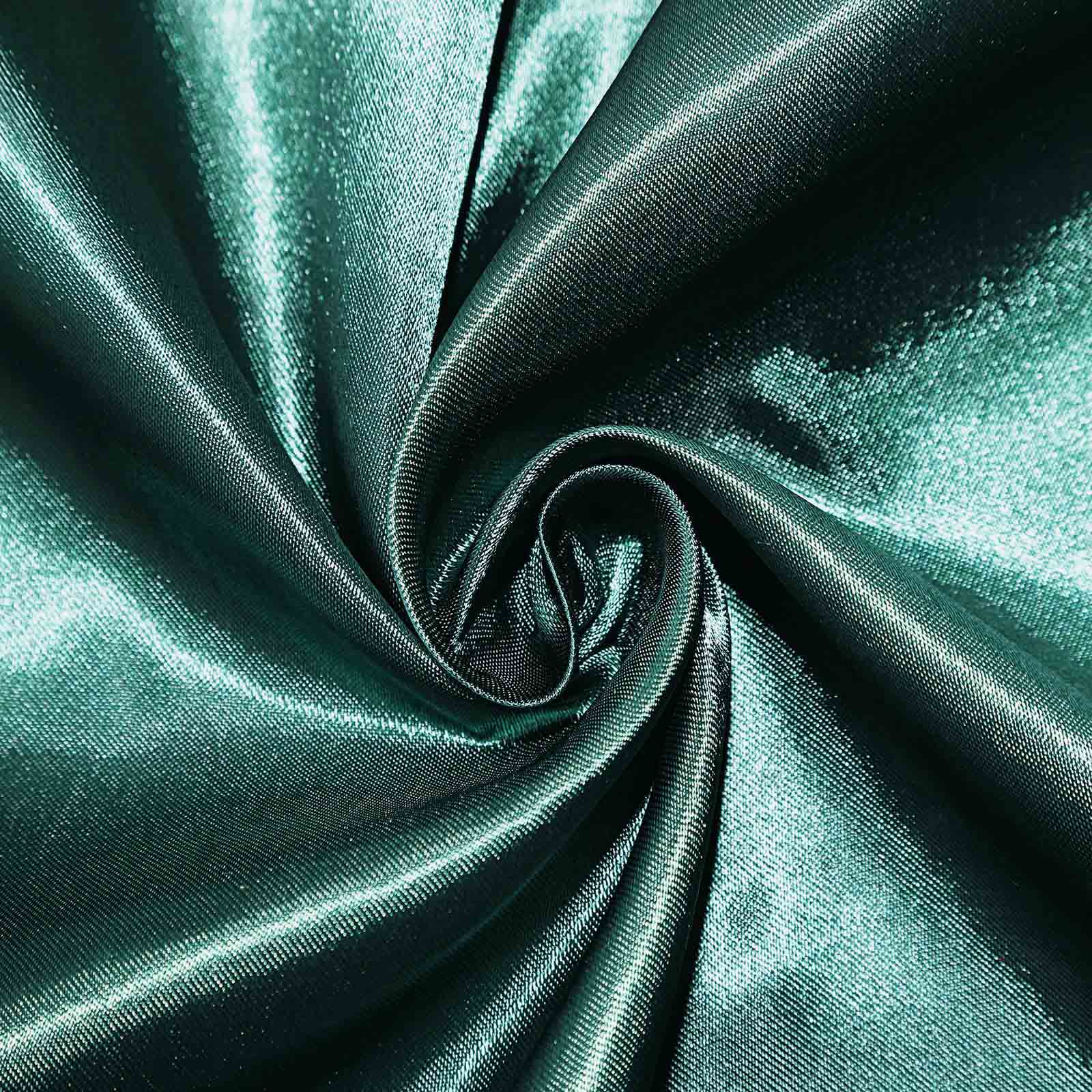 Satin 72"x72" Table Overlay Square Tablecloth Hunter Emerald Green - Smooth Finish Table Cover