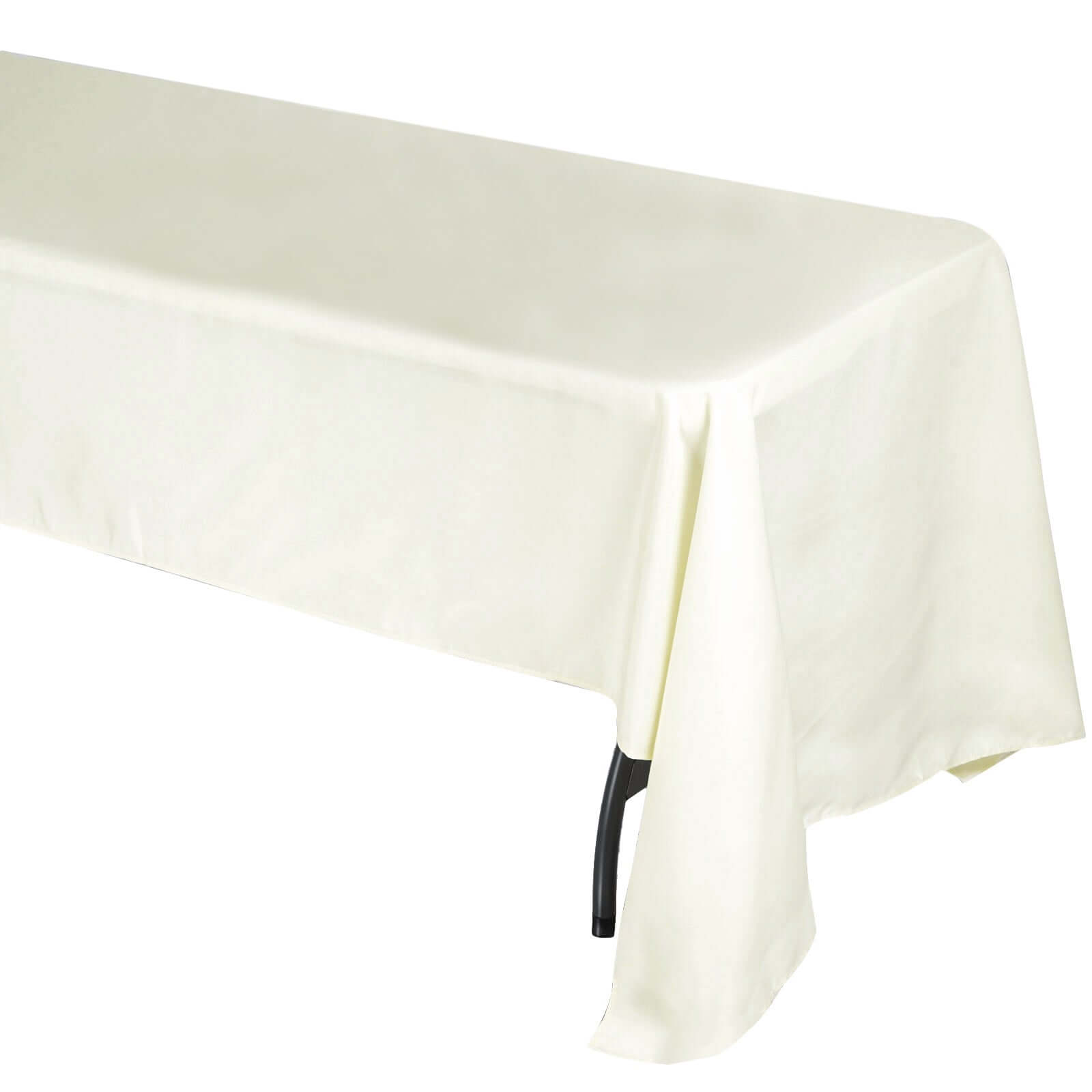 Premium Polyester 60"x126" Rectangle Tablecloth Ivory - Stain-Resistant 220GSM Finish Table Cover