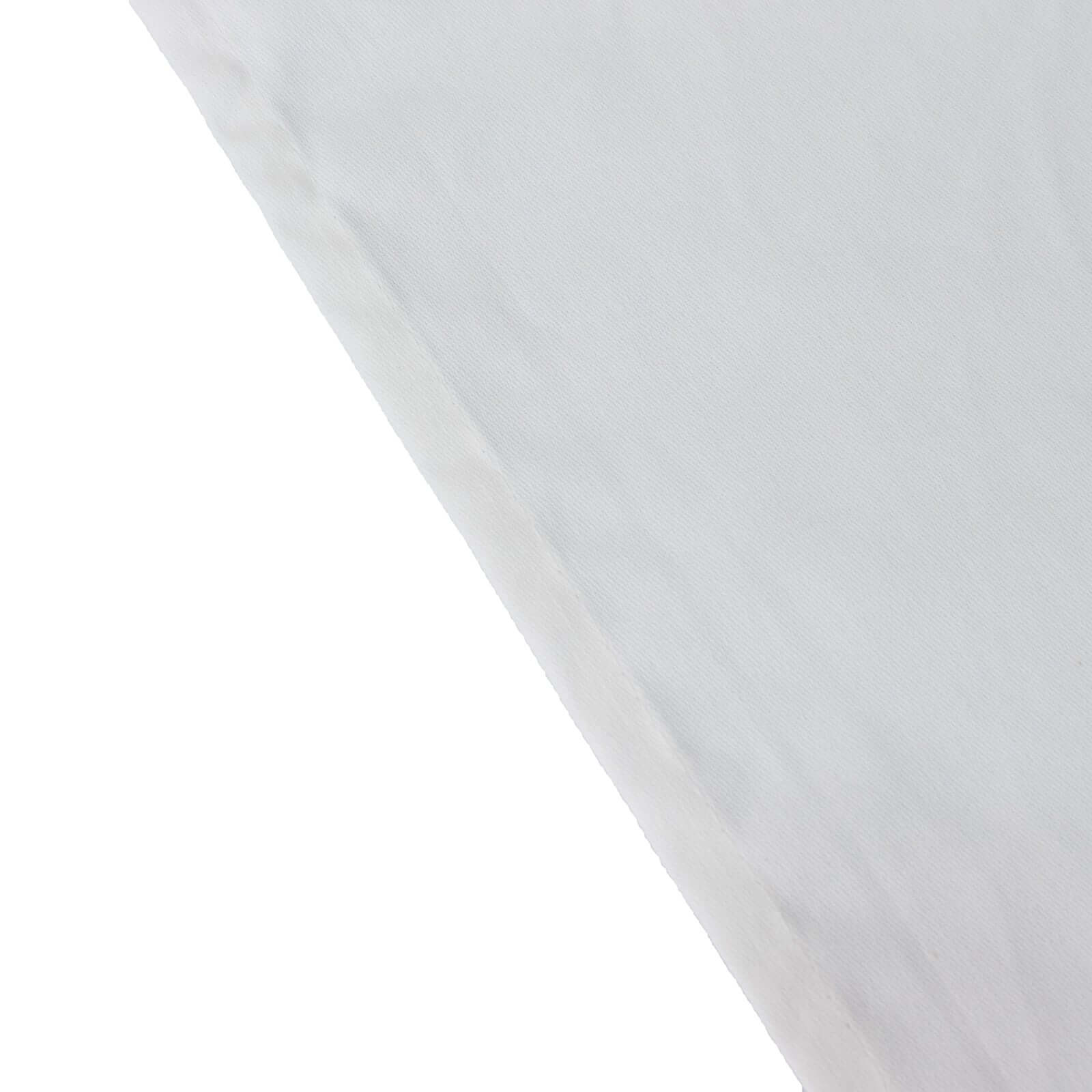 100% Cotton 60"x102" Rectangle Tablecloth White Linen - Soft & Breathable Table Cover
