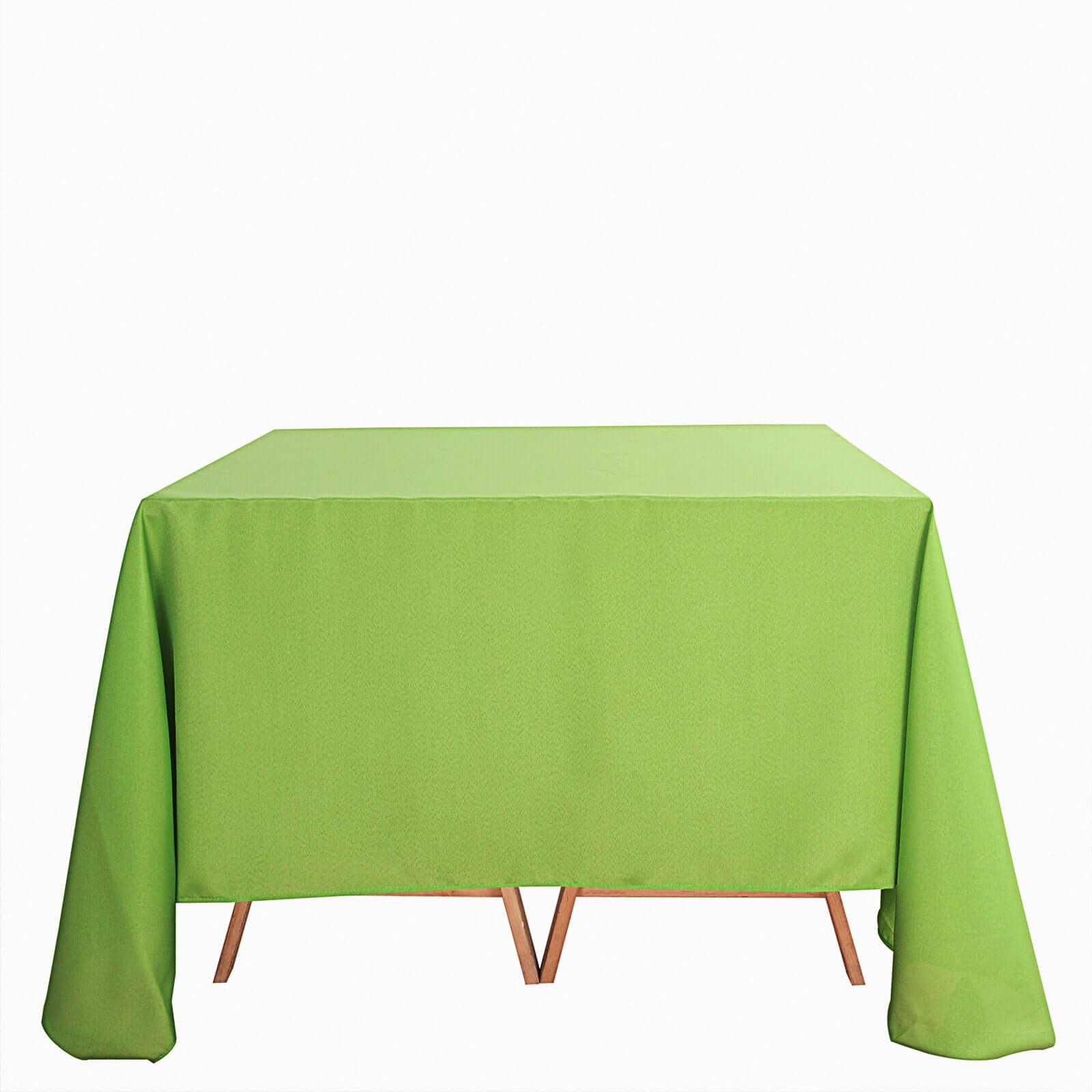 Polyester Square 90"x90" Tablecloth Apple Green - Wrinkle-Resistant & Durable Table Cover
