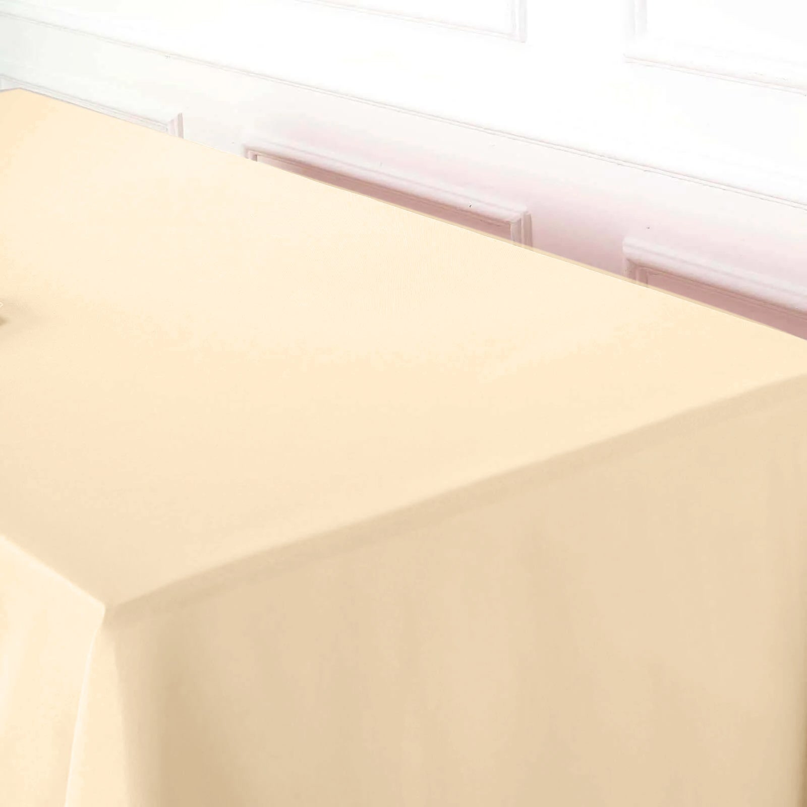 Polyester 60"x102" Rectangle Tablecloth Beige - Durable and Stylish Table Cover