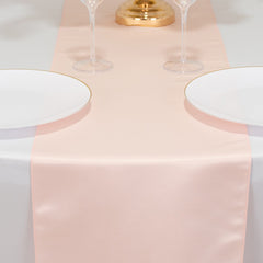 Lamour Satin 12"x108" Table Runner Blush - Smooth & Lustrous Finish