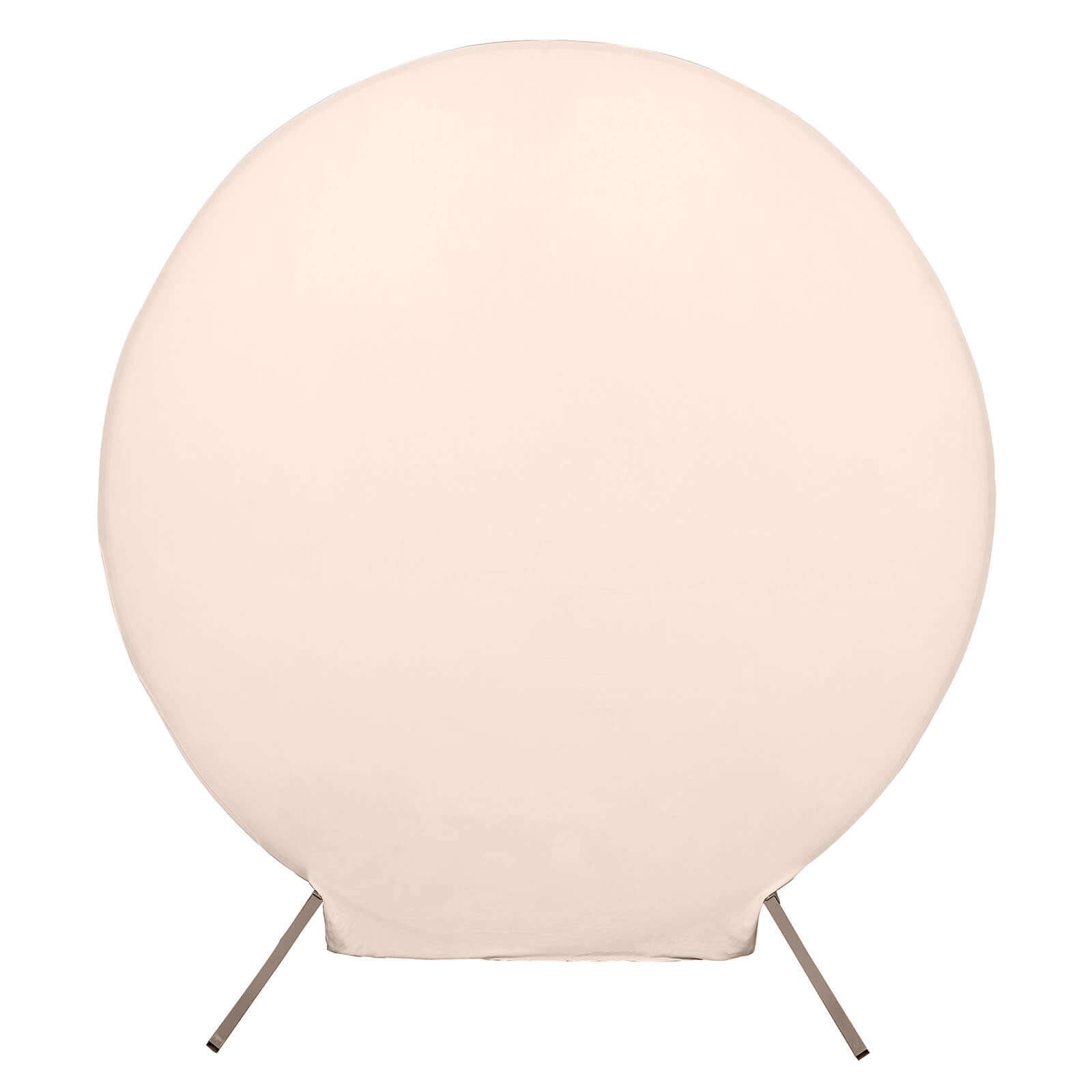 7.5ft Matte Blush Round Spandex Fit Party Backdrop Stand Cover
