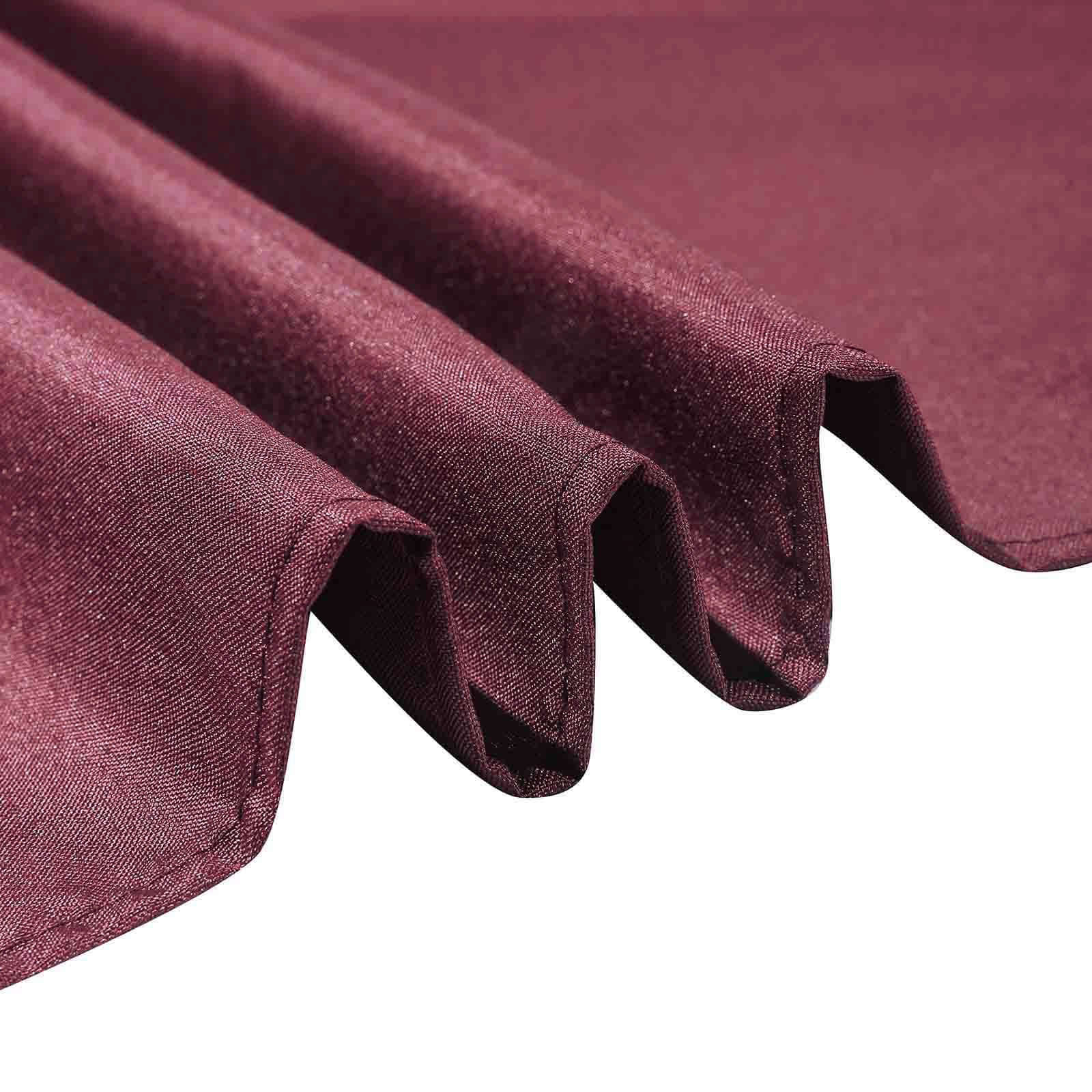 Polyester 70"x70" Table Overlay Square Tablecloth Burgundy - Wrinkle-Resistant & Durable Table Cover