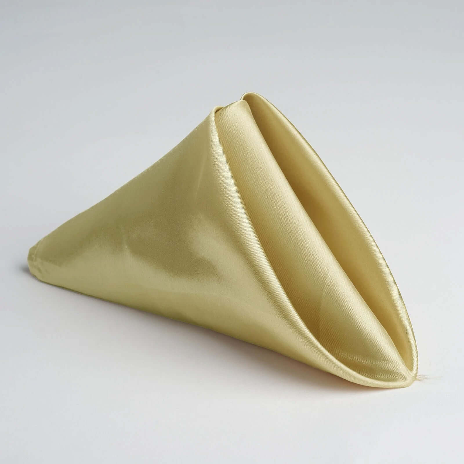 5 Pack Satin 20"x20" Napkins Champagne - Luxurious Shine & Smooth Dinner Napkins