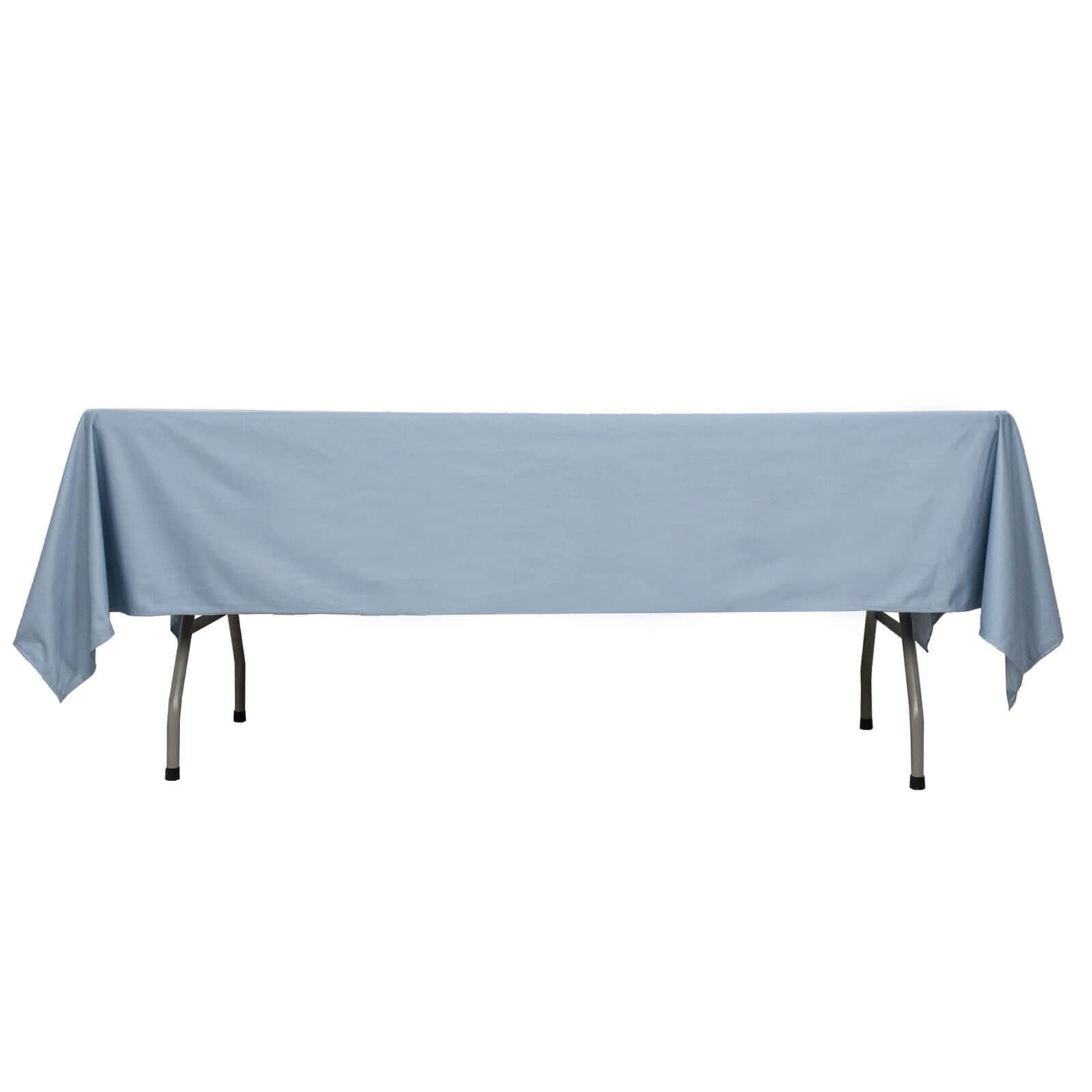 Scuba Rectangular 60"x102" Tablecloth Dusty Blue - Wrinkle Free & Stain Resistant Table Cover