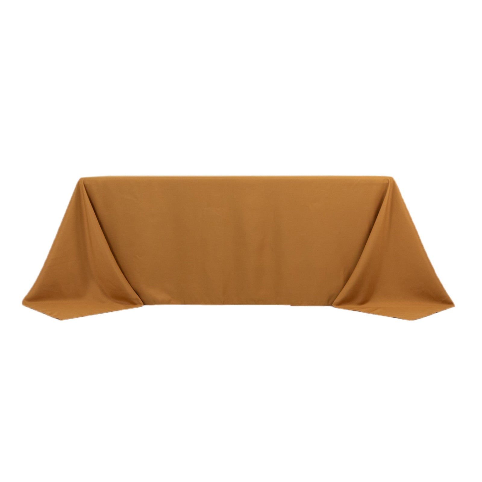 Premium Polyester 90"x132" Rectangle Tablecloth Gold - Seamless 220GSM Stain-Resistant Design for Luxurious Events