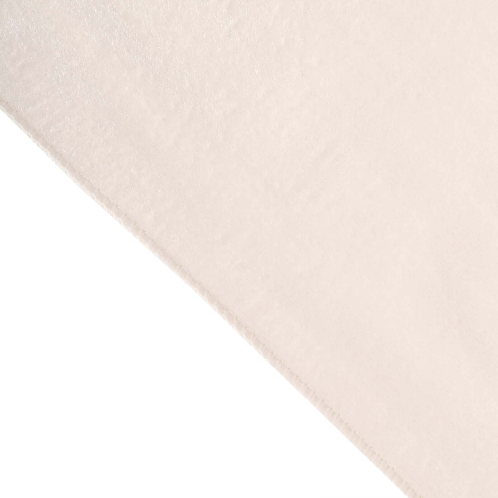 Premium Velvet 60"x102" Rectangle Tablecloth Ivory - Reusable & Soft Table Cover