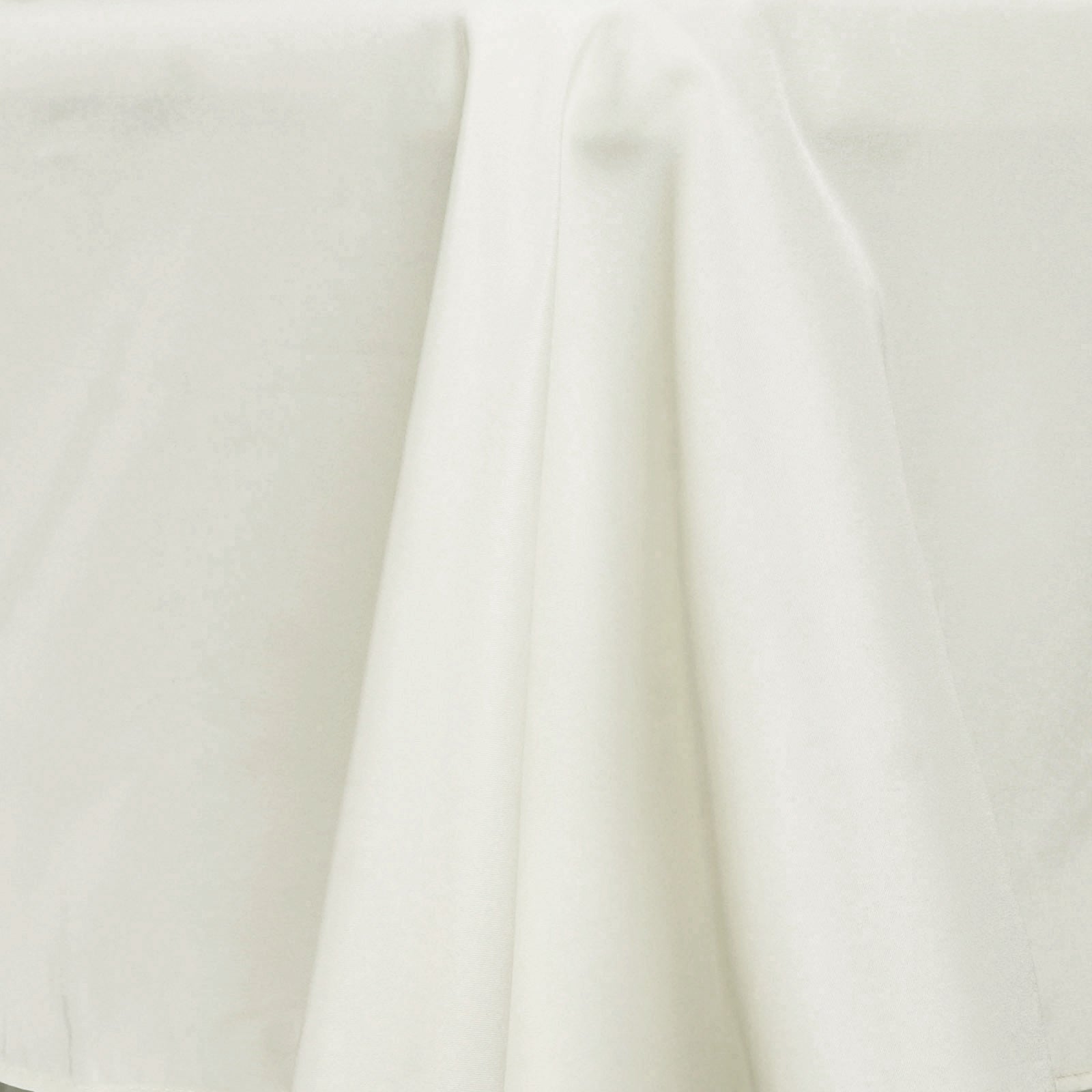 Fire Retardant Premium Polyester 132" Round Tablecloth Ivory - High-Performance Seamless Table Cover