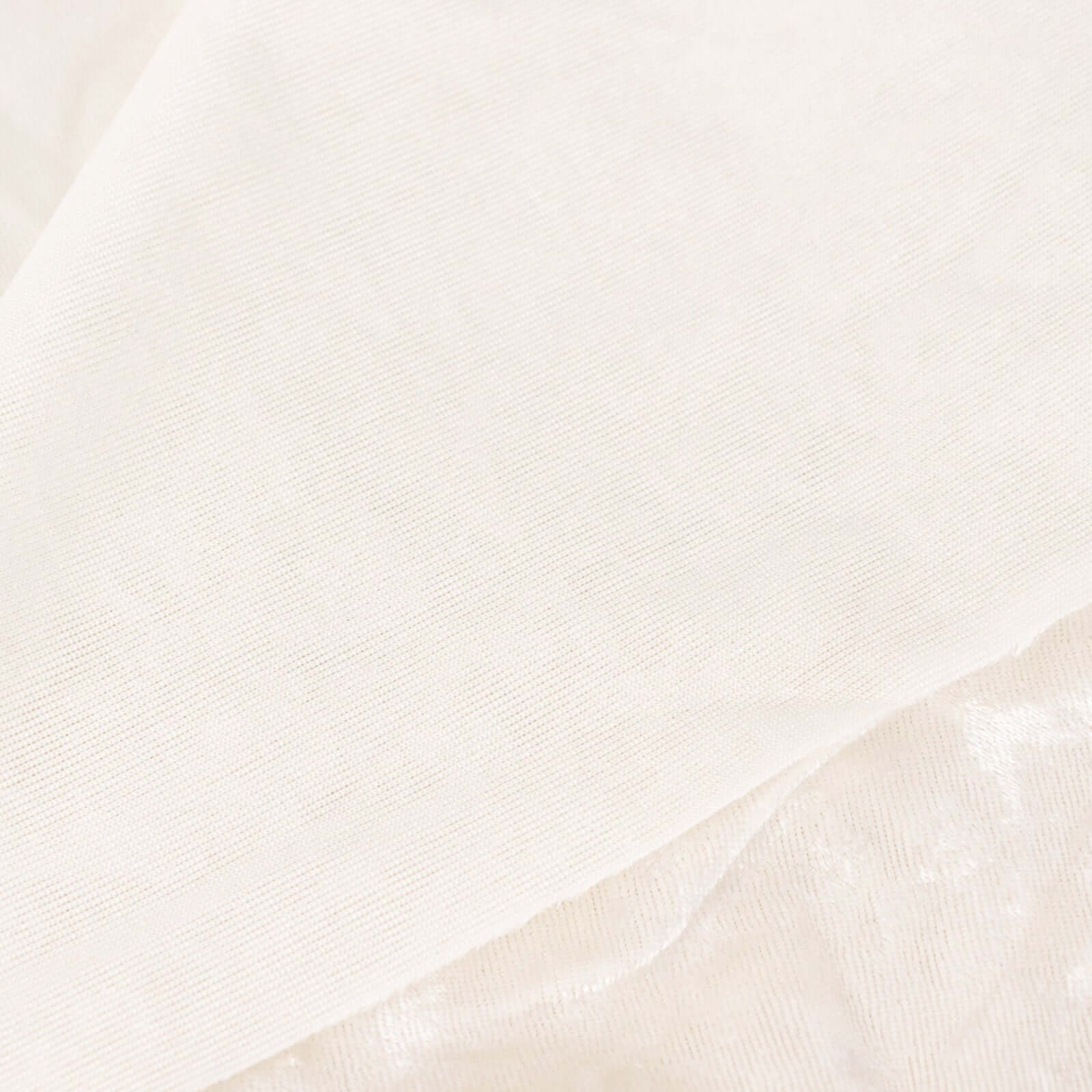 65"x5 Yards Ivory Crushed Velvet Fabric Bolt, DIY Craft Fabric Roll