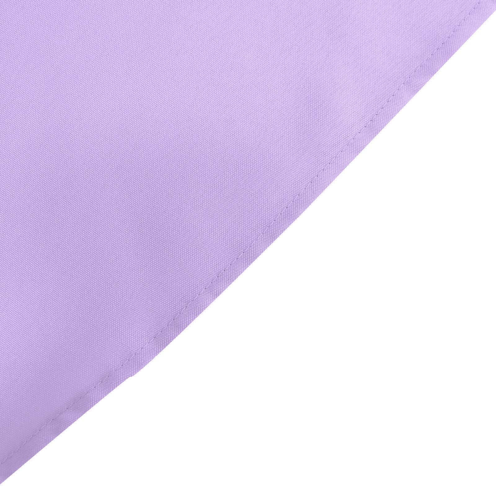 Polyester 132" Round Tablecloth Lavender Lilac - Seamless Chic Table Cover