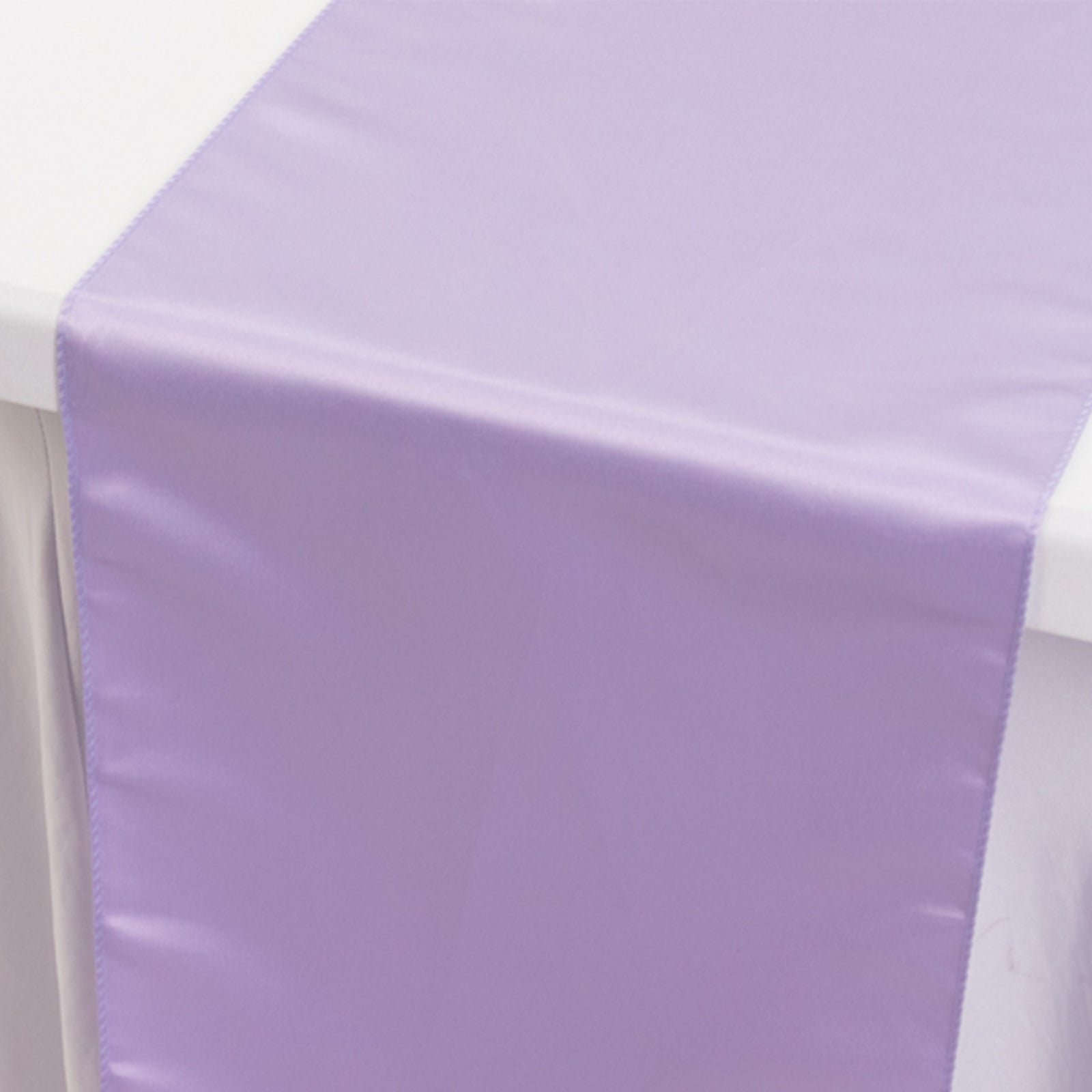 Lamour Satin 12"x108" Table Runner Lavender Lilac - Smooth & Lustrous Finish