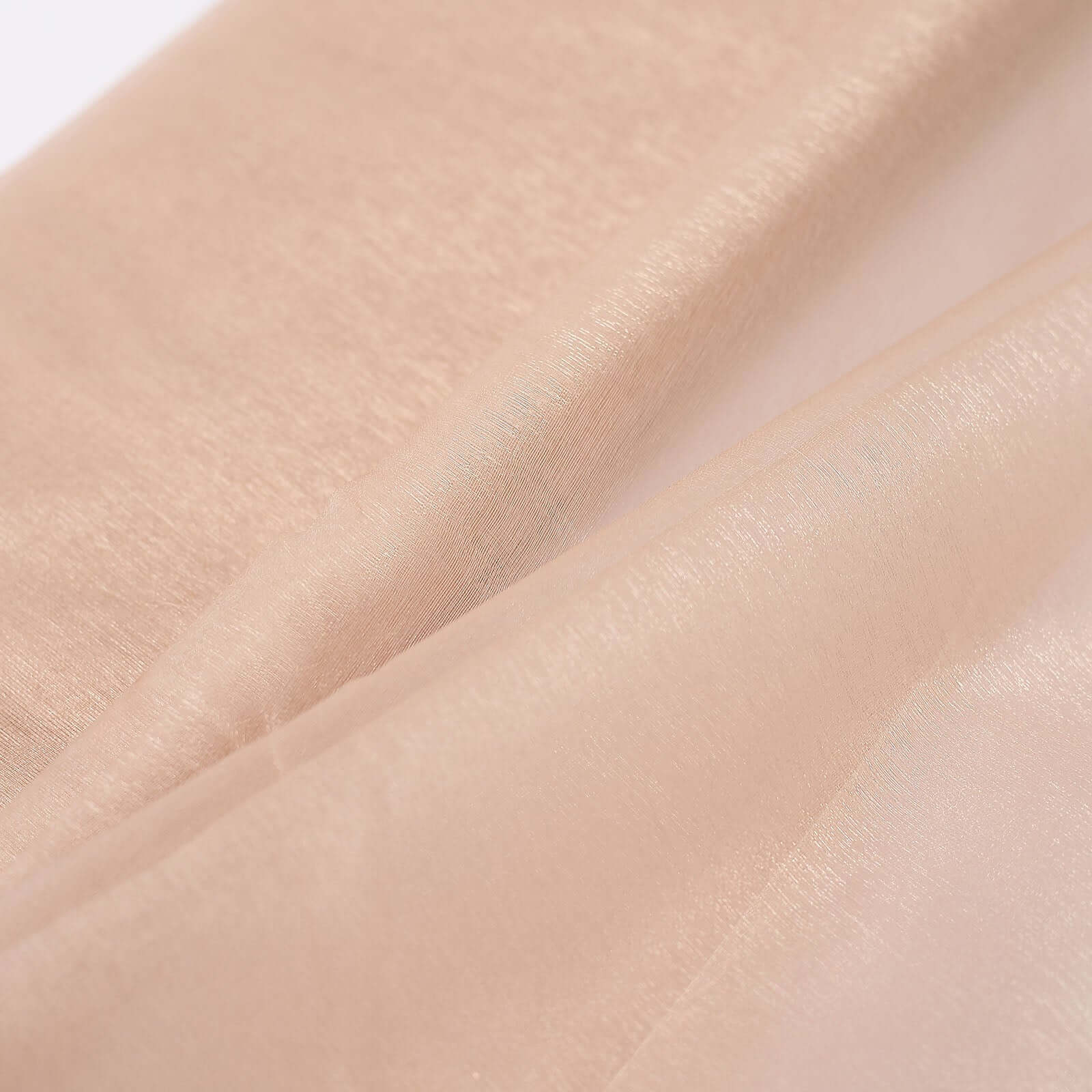 54"x10yd Nude Solid Sheer Chiffon Fabric Bolt, DIY Voile Drapery Fabric
