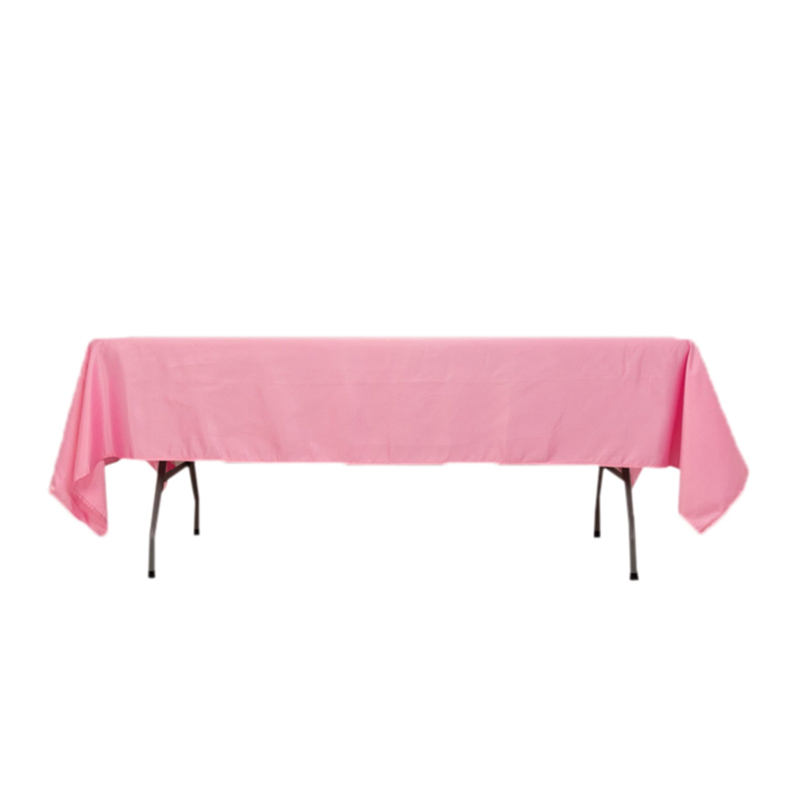 Lamour Satin 60"x102" Rectangle Tablecloth Pink - Durable & Silky Soft Feel Table Cover